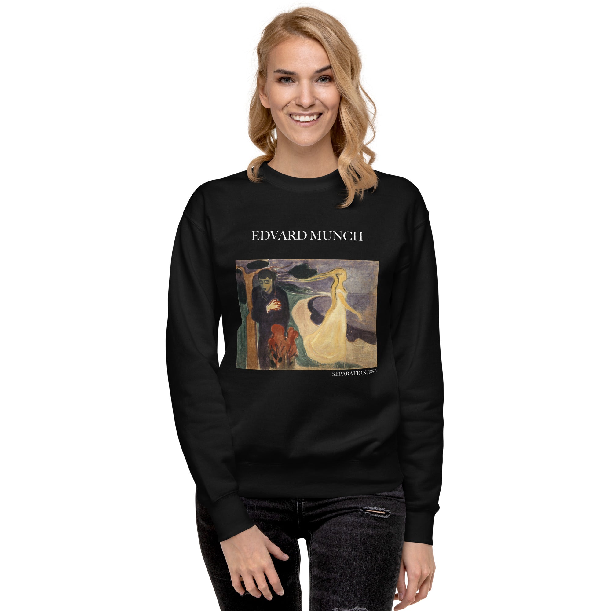 Sweatshirt mit berühmtem Gemälde „Separation“ von Edvard Munch, Premium-Unisex-Sweatshirt