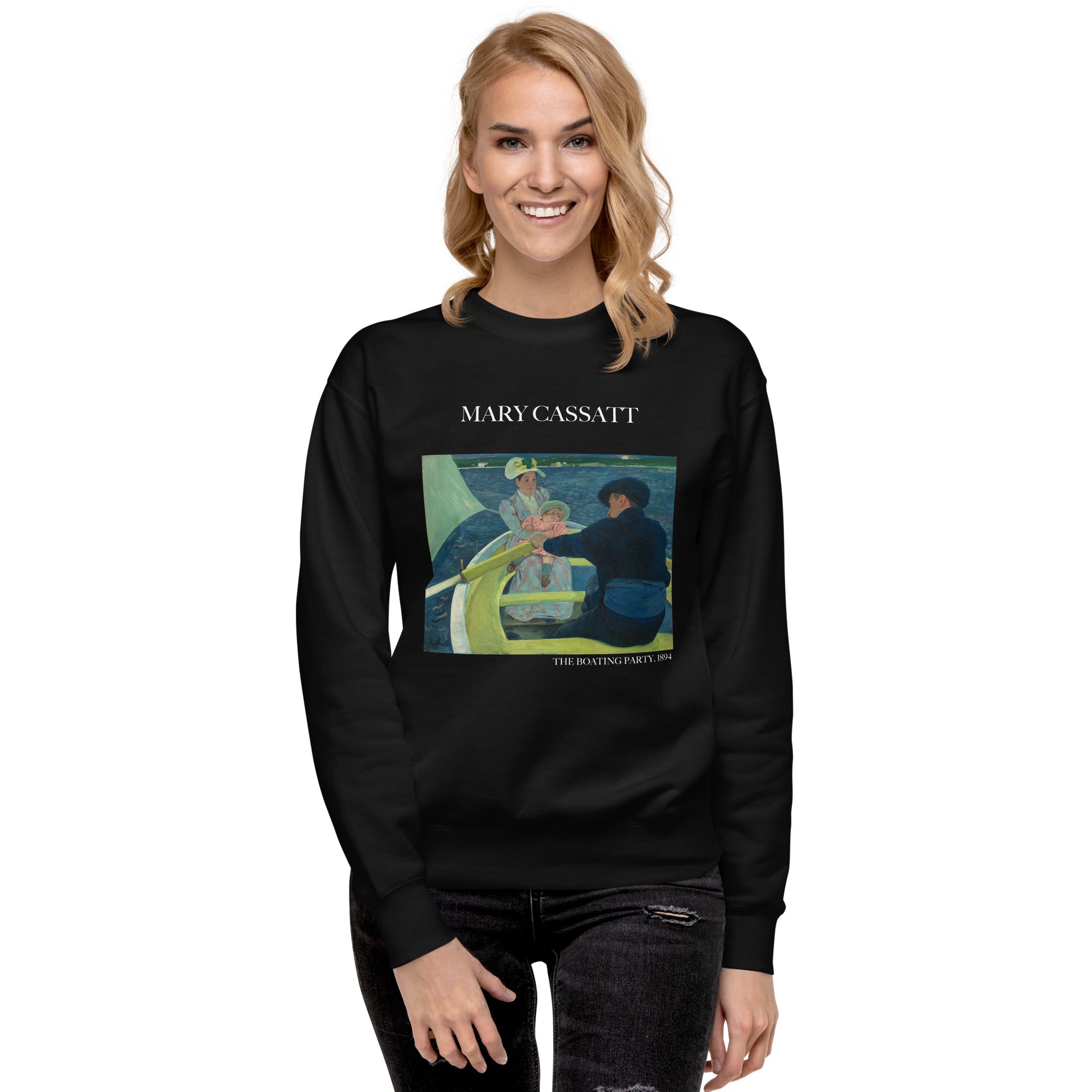 Sweatshirt mit berühmtem Gemälde „The Boating Party“ von Mary Cassatt | Premium-Sweatshirt für Unisex