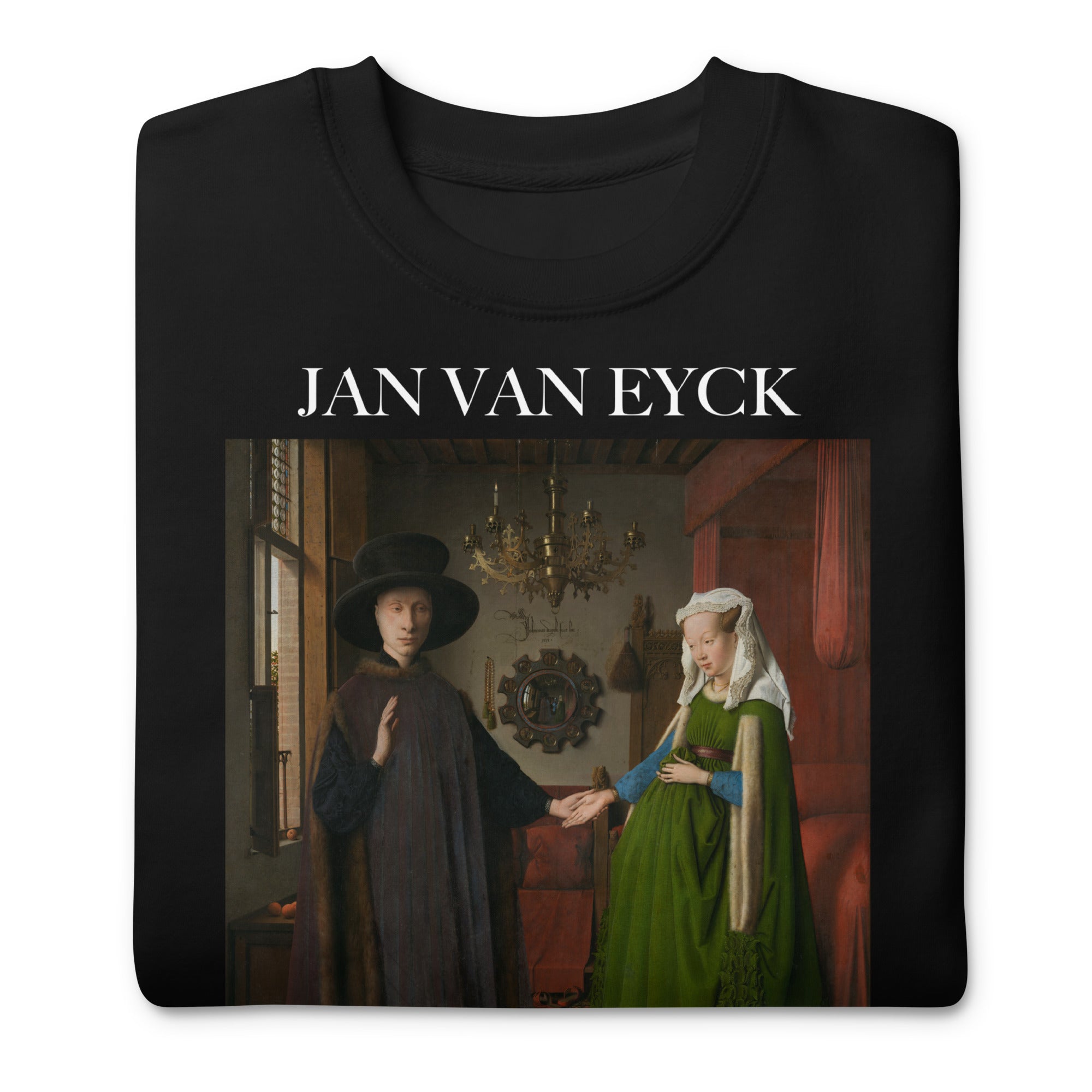Jan van Eyck 'The Arnolfini Portrait' Famous Painting Sweatshirt | Unisex Premium Sweatshirt