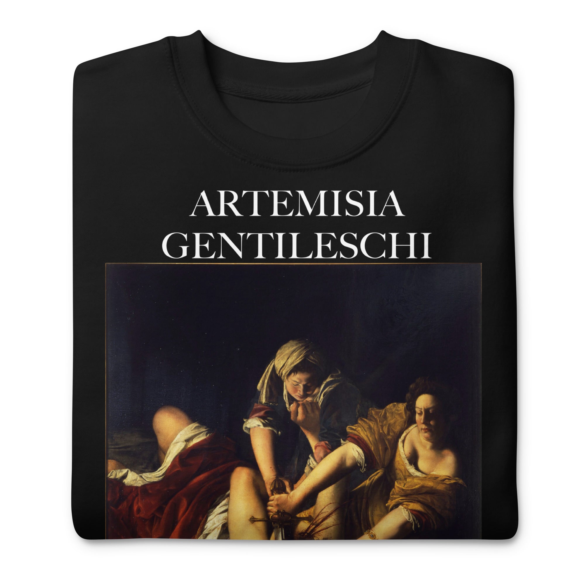 Sweatshirt mit berühmtem Gemälde „Judith erschlägt Holofernes“ von Artemisia Gentileschi | Premium-Unisex-Sweatshirt
