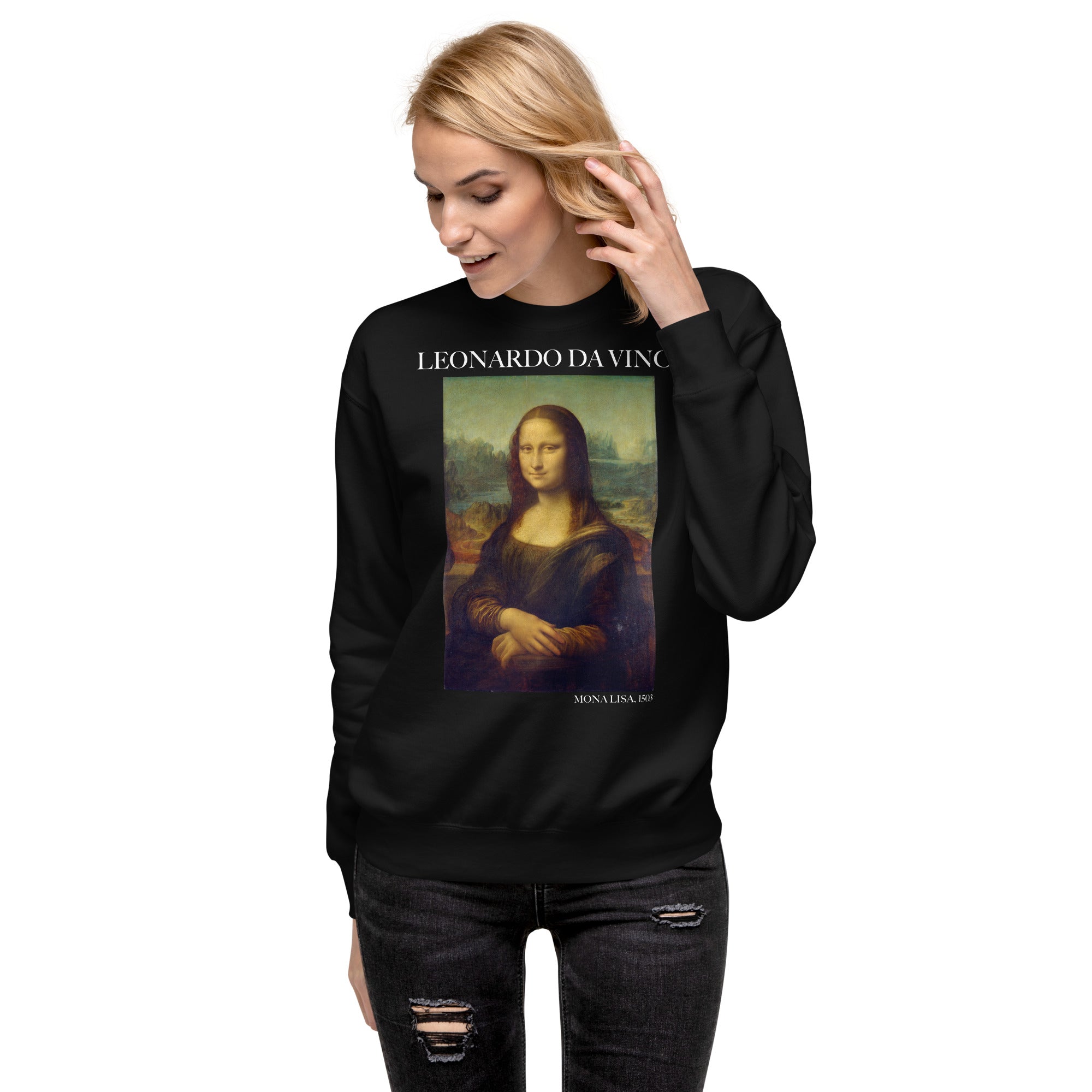 Sweatshirt mit berühmtem Gemälde „Mona Lisa“ von Leonardo da Vinci, Premium-Unisex-Sweatshirt