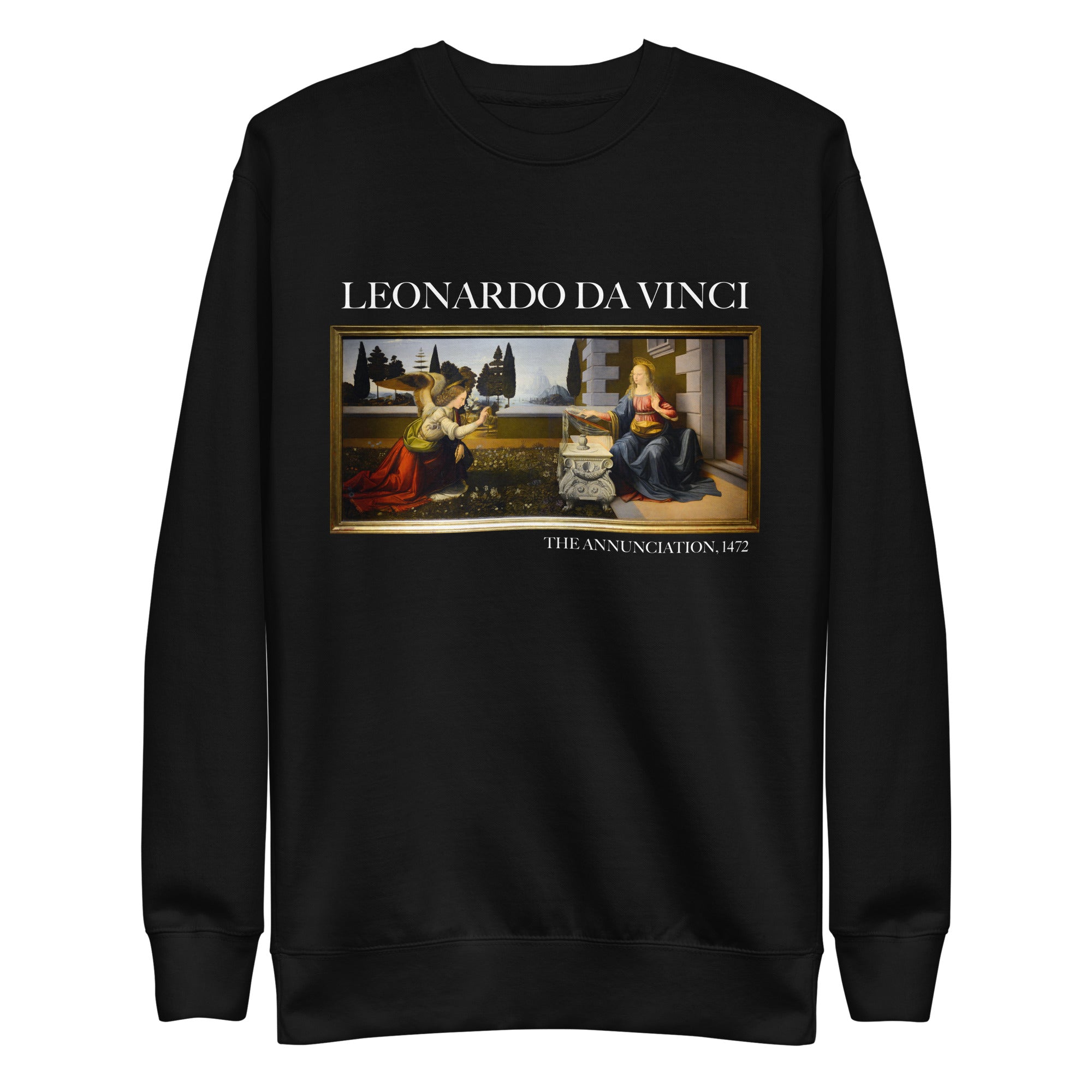 Sweatshirt mit berühmtem Gemälde „Die Verkündigung“ von Leonardo da Vinci, Unisex, Premium-Sweatshirt