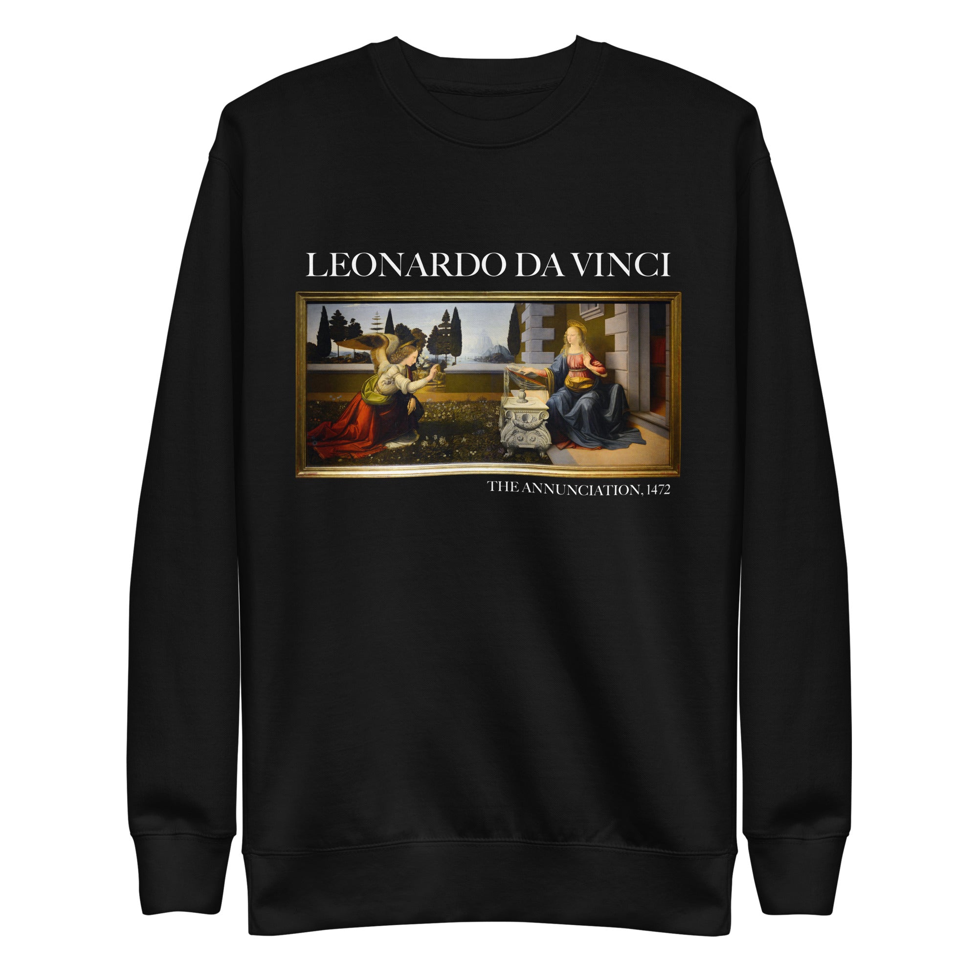 Leonardo da Vinci 'The Annunciation' Famous Painting Sweatshirt | Unisex Premium Sweatshirt