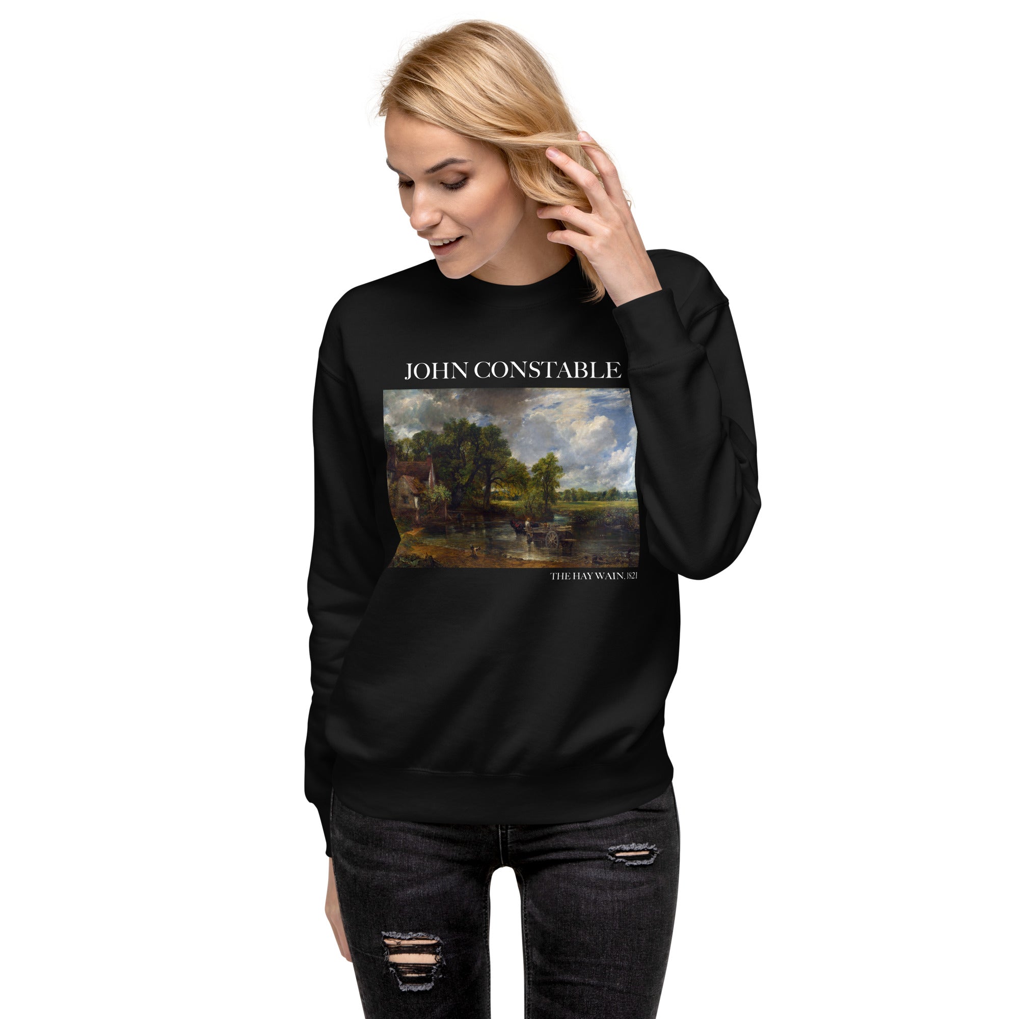 John Constable 'The Hay Wain' Famous Painting Sweatshirt | Unisex Premium Sweatshirt