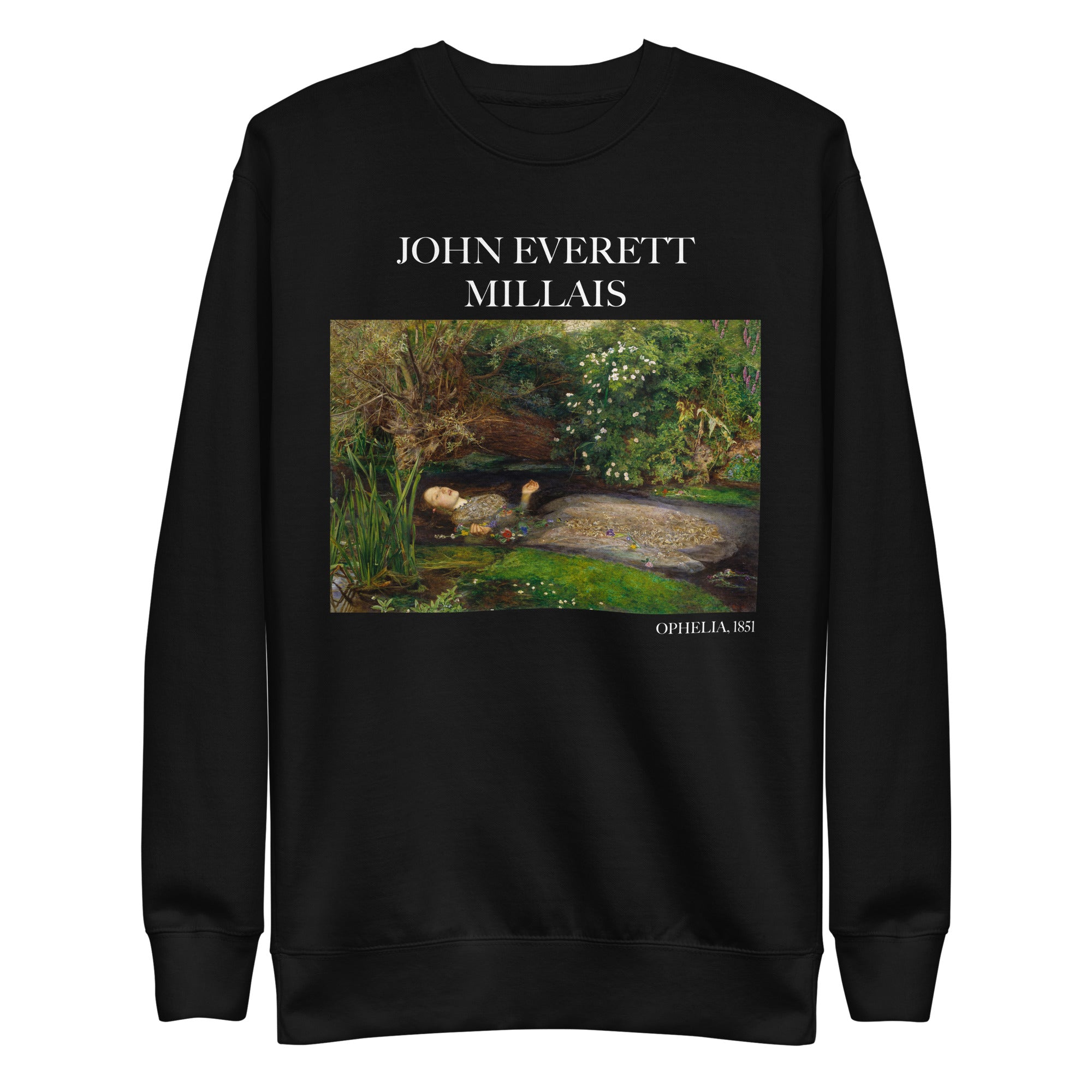 John Everett Millais 'Ophelia' Famous Painting Sweatshirt | Unisex Premium Sweatshirt