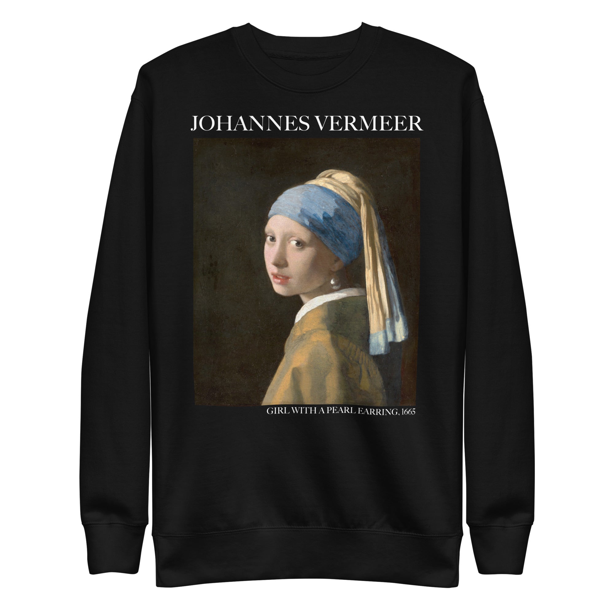 Johannes Vermeer 'Girl with a Pearl Earring' Famous Painting Sweatshirt | Unisex Premium Sweatshirt