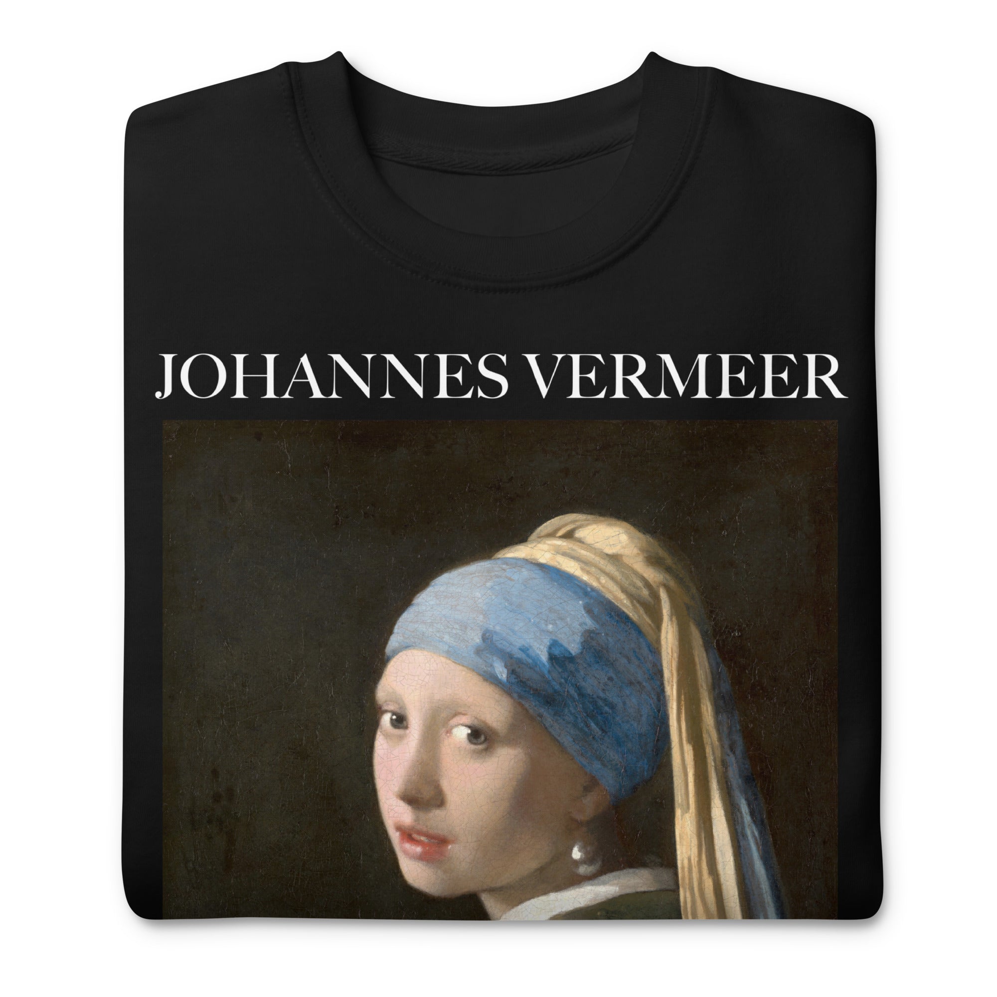 Johannes Vermeer 'Girl with a Pearl Earring' Famous Painting Sweatshirt | Unisex Premium Sweatshirt