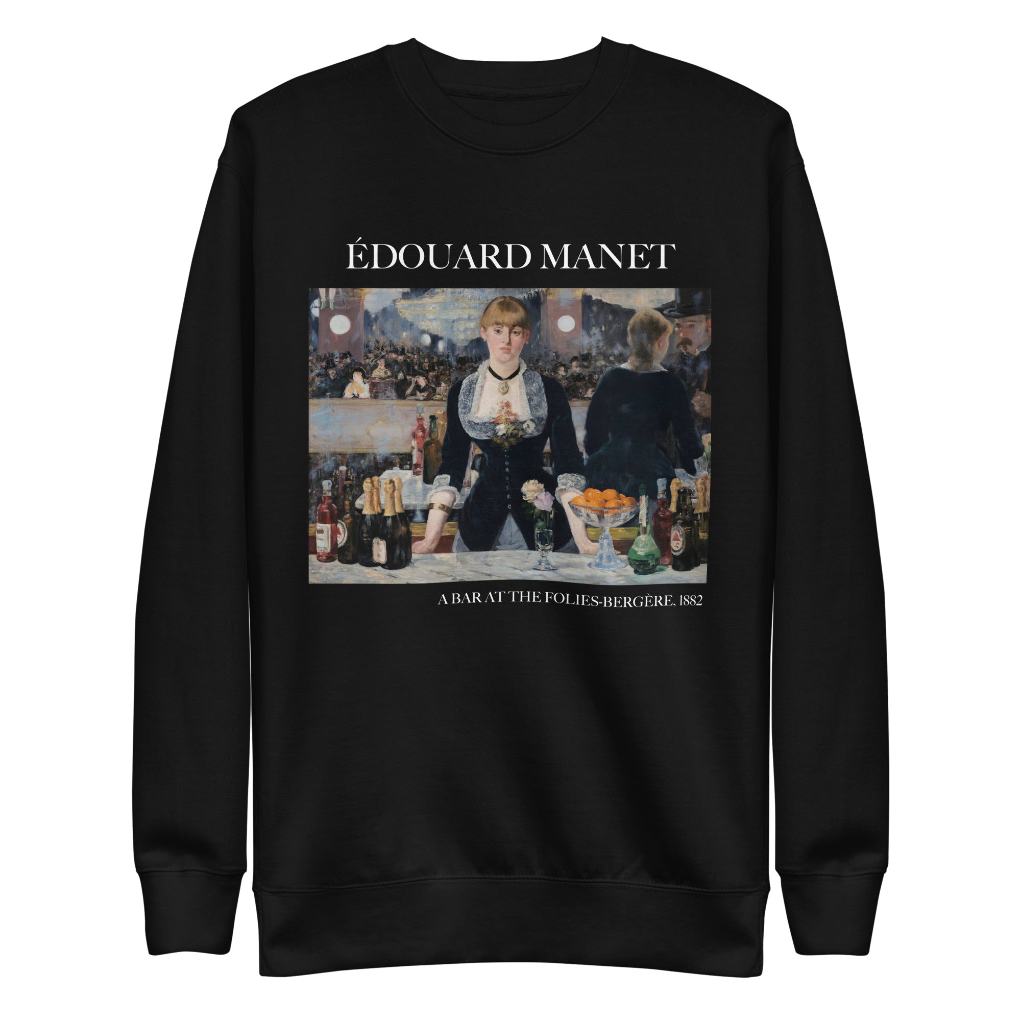 Sweatshirt mit berühmtem Gemälde „Eine Bar in den Folies-Bergère“ von Édouard Manet | Premium-Sweatshirt für Unisex