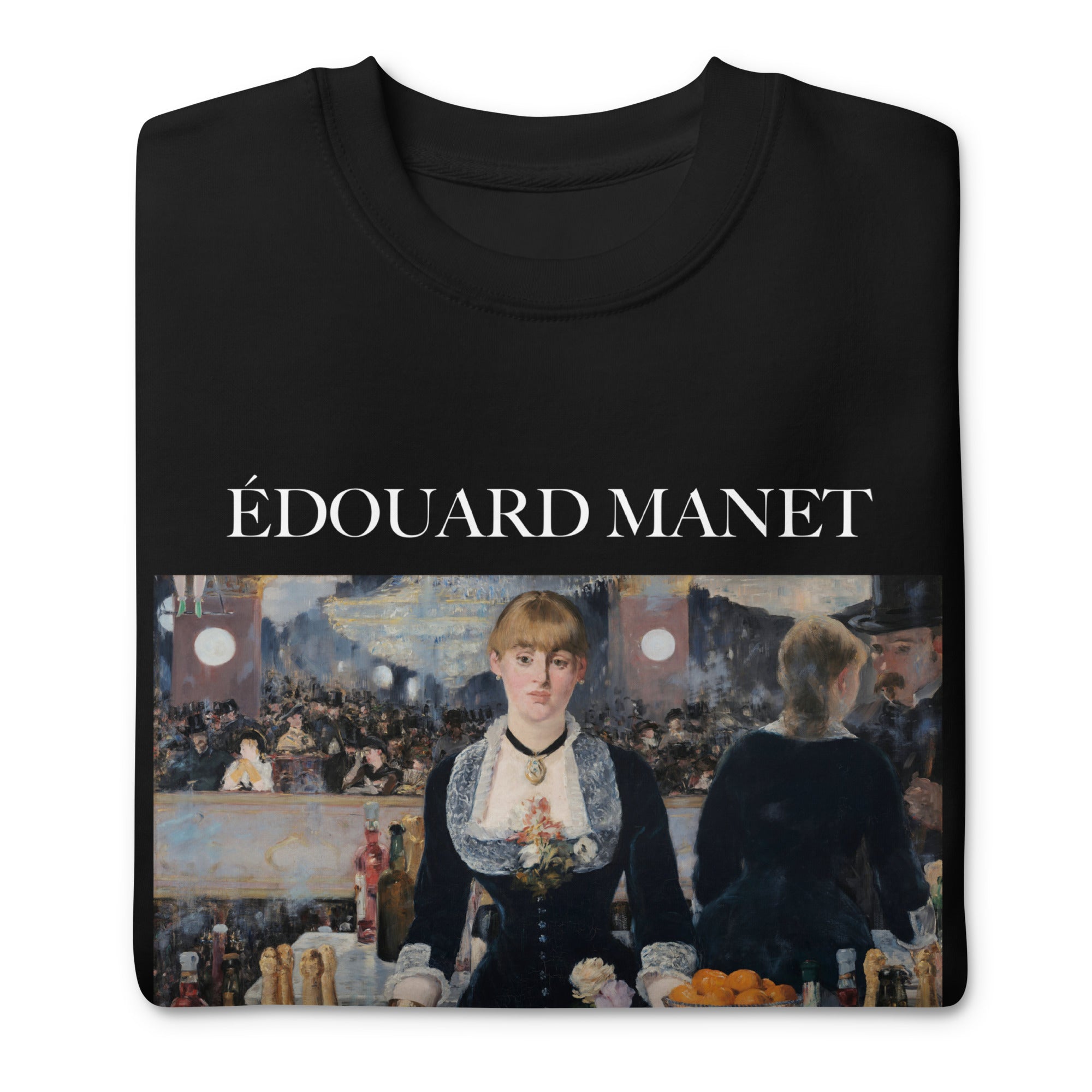 Sweatshirt mit berühmtem Gemälde „Eine Bar in den Folies-Bergère“ von Édouard Manet | Premium-Sweatshirt für Unisex