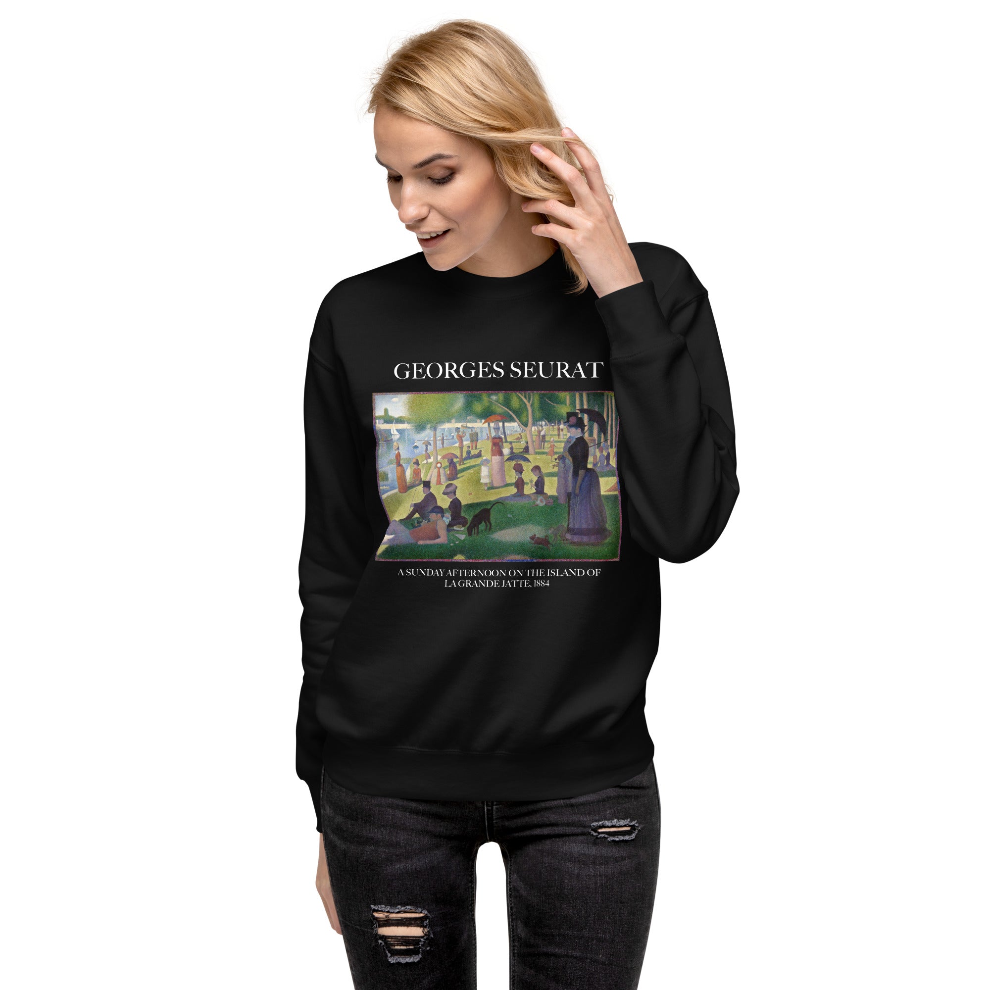 Georges Seurat 'A Sunday Afternoon on the Island of La Grande Jatte' Famous Painting Sweatshirt | Unisex Premium Sweatshirt