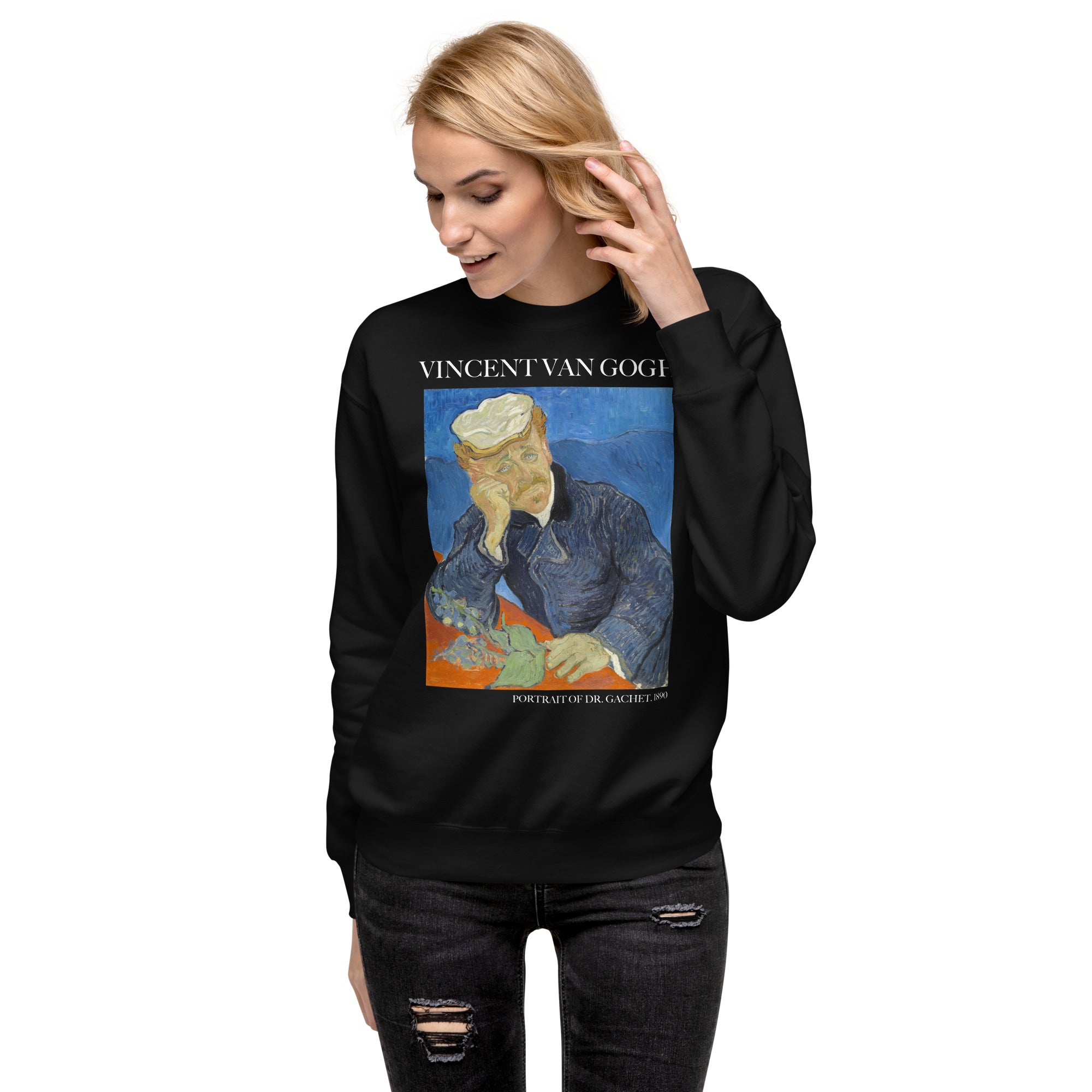 Vincent van Gogh 'Portrait of Dr. Gachet' Famous Painting Sweatshirt | Unisex Premium Sweatshirt