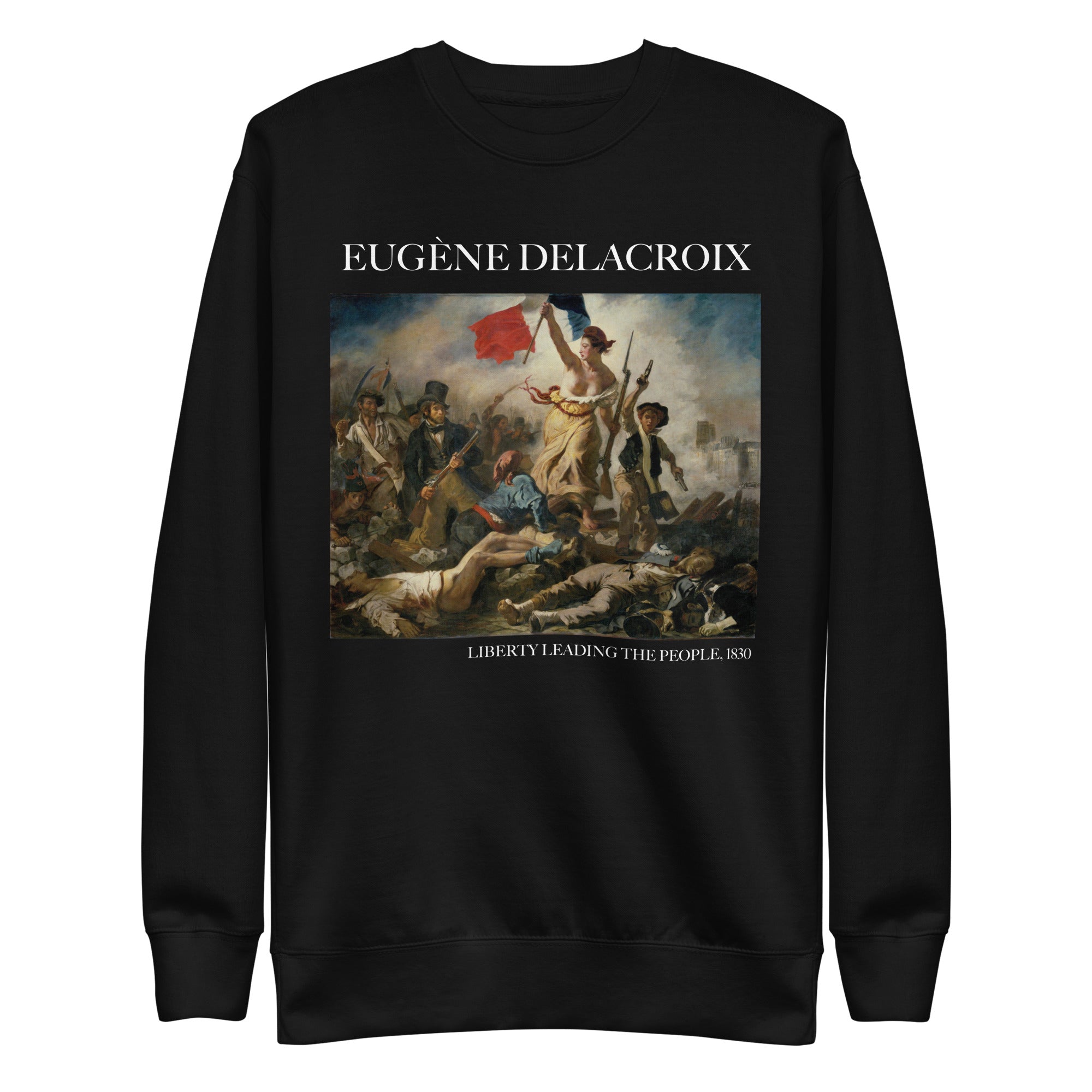 Eugène Delacroix 'Liberty Leading the People' Famous Painting Sweatshirt | Unisex Premium Sweatshirt