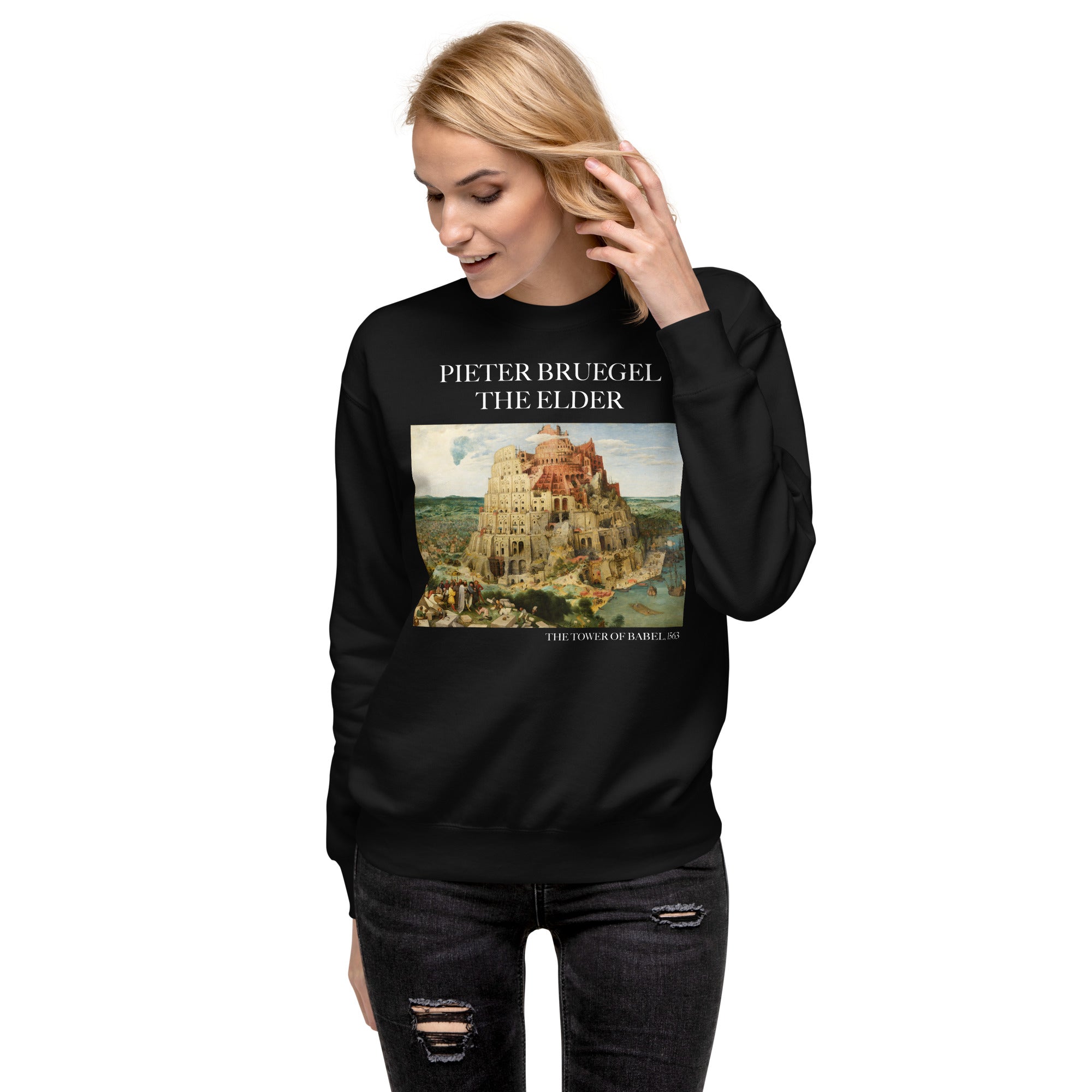 Pieter Bruegel the Elder 'The Tower of Babel' Famous Painting Sweatshirt | Unisex Premium Sweatshirt