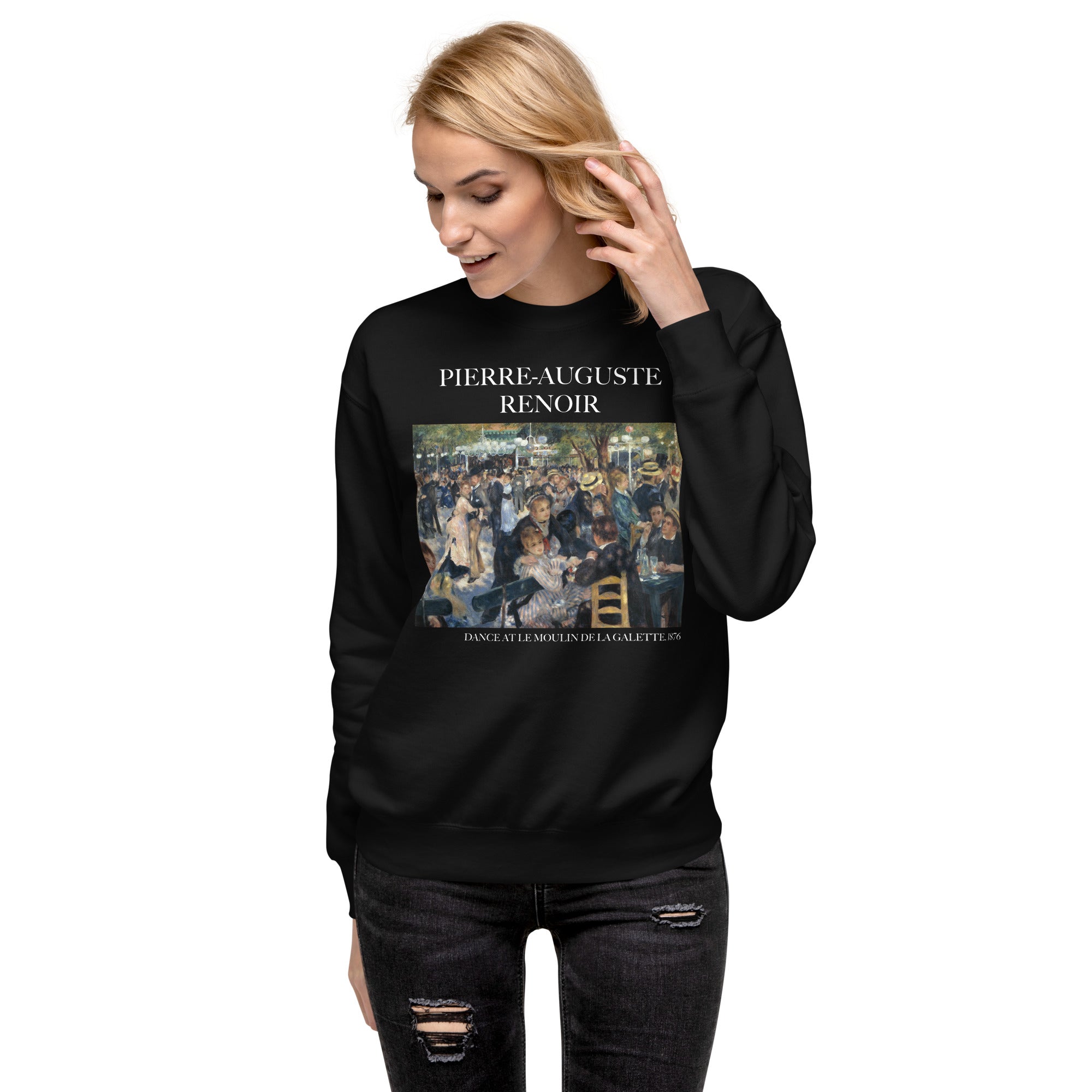 Pierre-Auguste Renoir 'Dance at Le Moulin de la Galette' Famous Painting Sweatshirt | Unisex Premium Sweatshirt