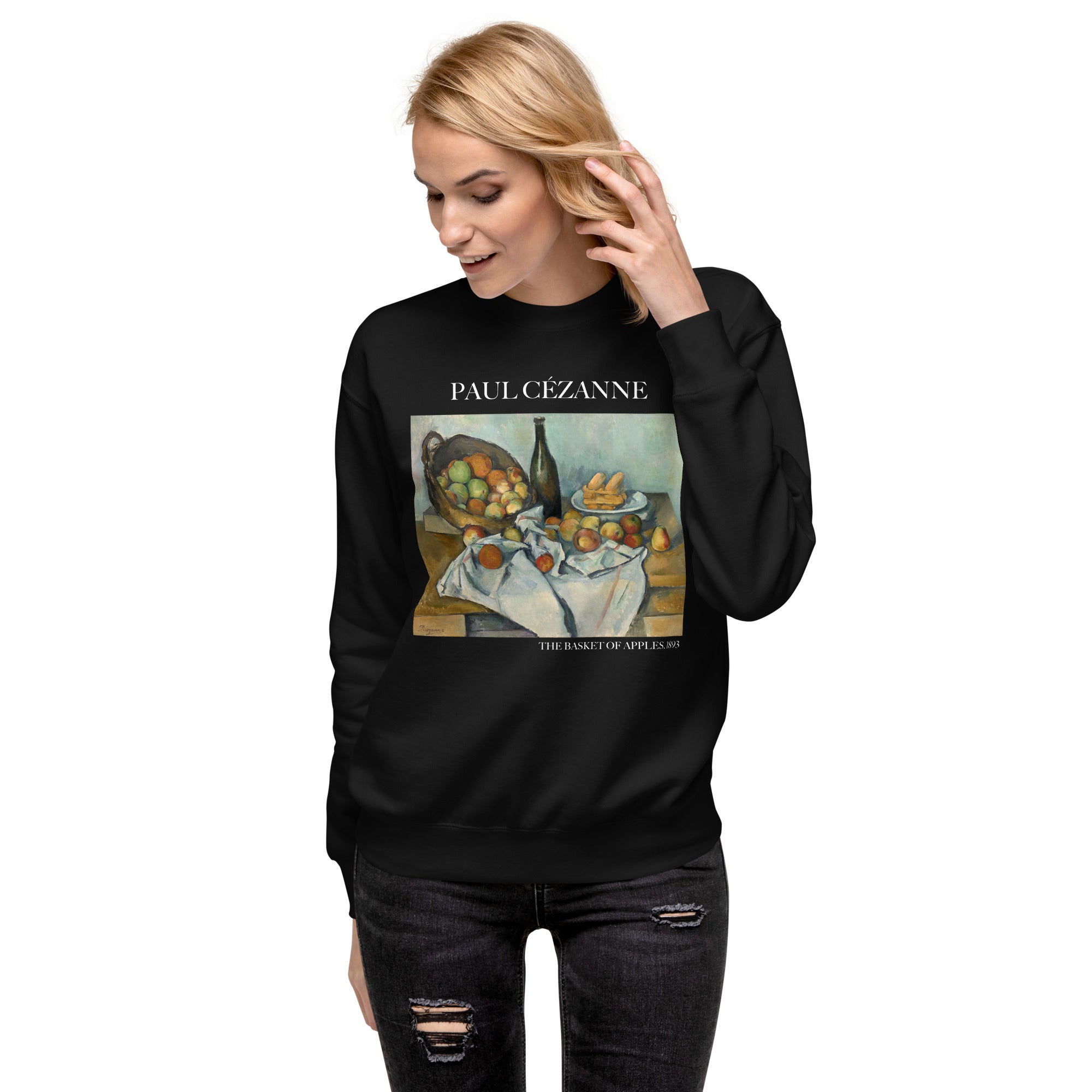 Sweatshirt mit berühmtem Gemälde „Der Apfelkorb“ von Paul Cézanne, Unisex-Premium-Sweatshirt