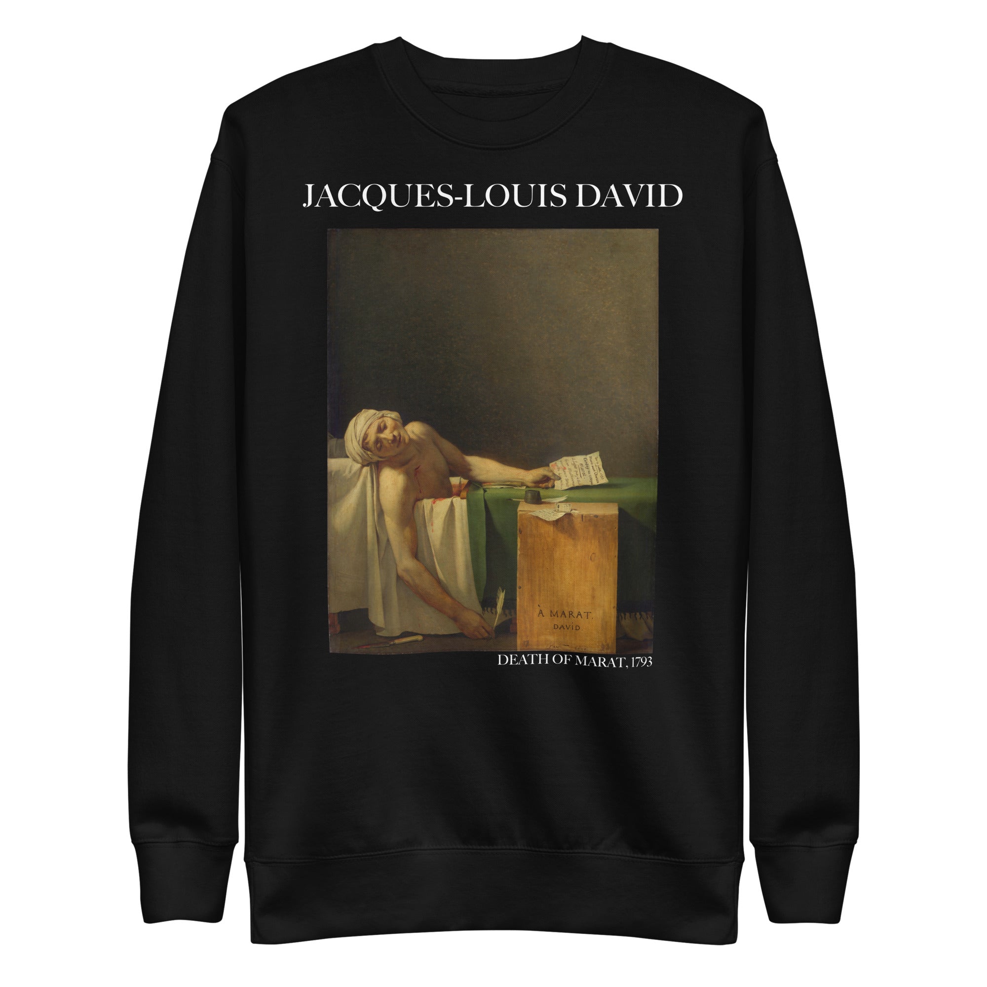 Sweatshirt mit berühmtem Gemälde „Der Tod des Marat“ von Jacques-Louis David | Premium-Sweatshirt für Unisex
