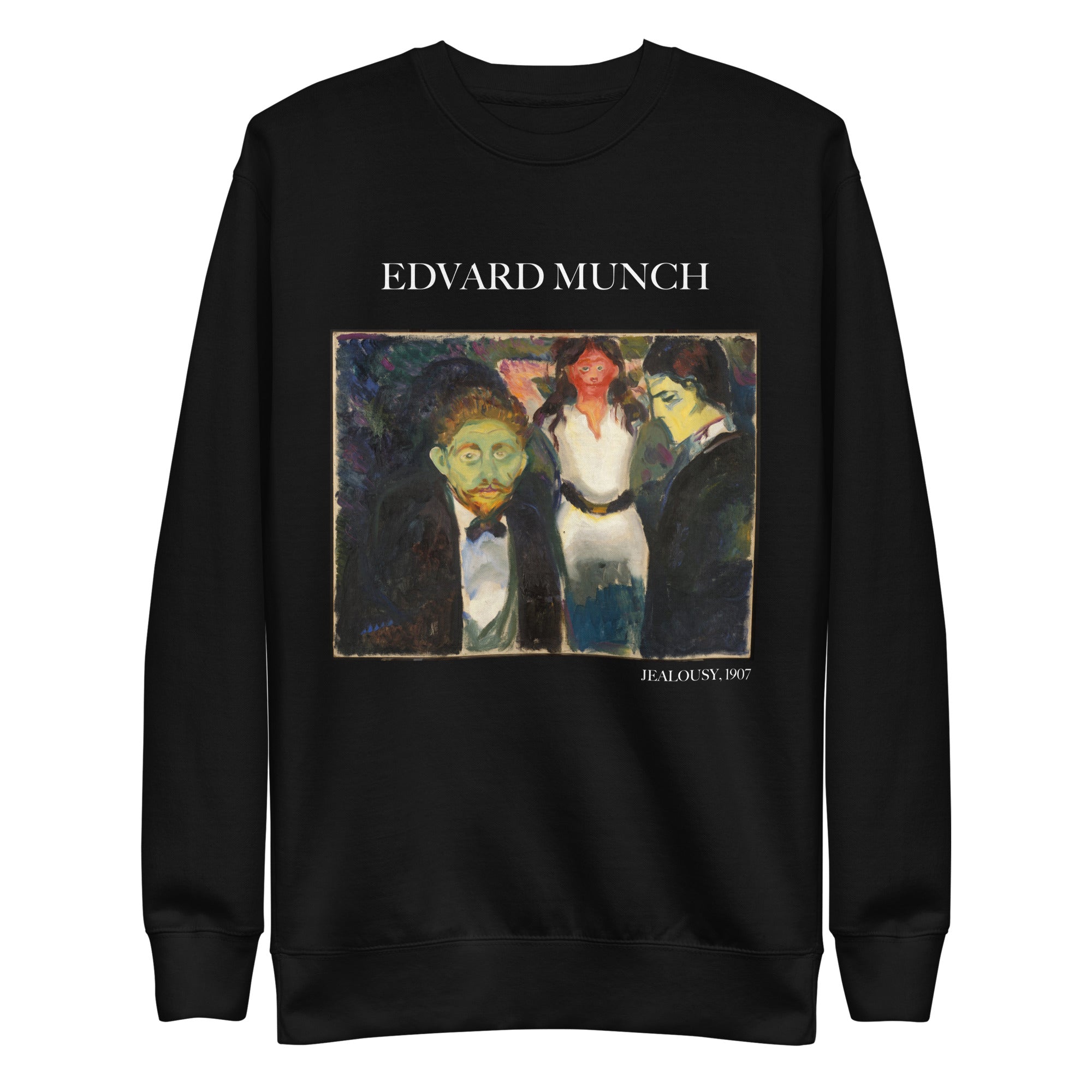 Sweatshirt mit berühmtem Gemälde „Eifersucht“ von Edvard Munch, Premium-Unisex-Sweatshirt