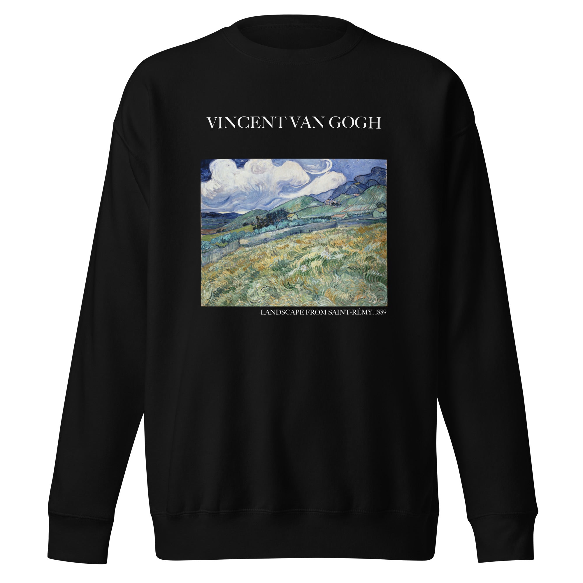 Vincent van Gogh 'Landscape from Saint-Rémy' Famous Painting Sweatshirt | Unisex Premium Sweatshirt