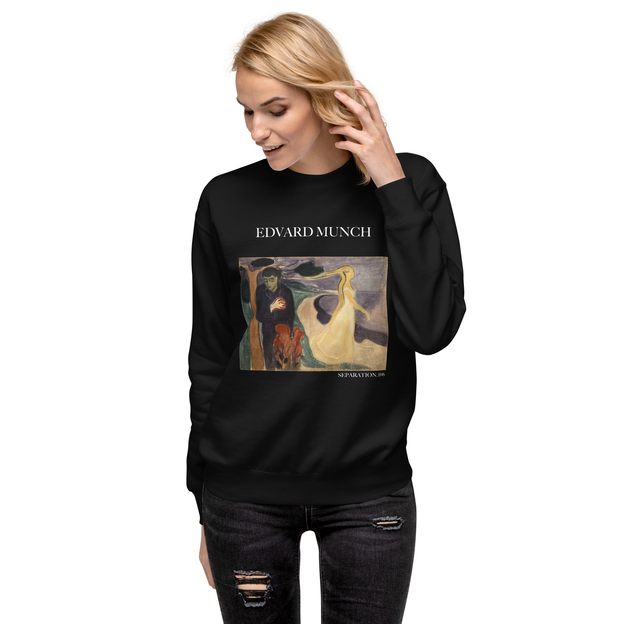 Sweatshirt mit berühmtem Gemälde „Separation“ von Edvard Munch, Premium-Unisex-Sweatshirt