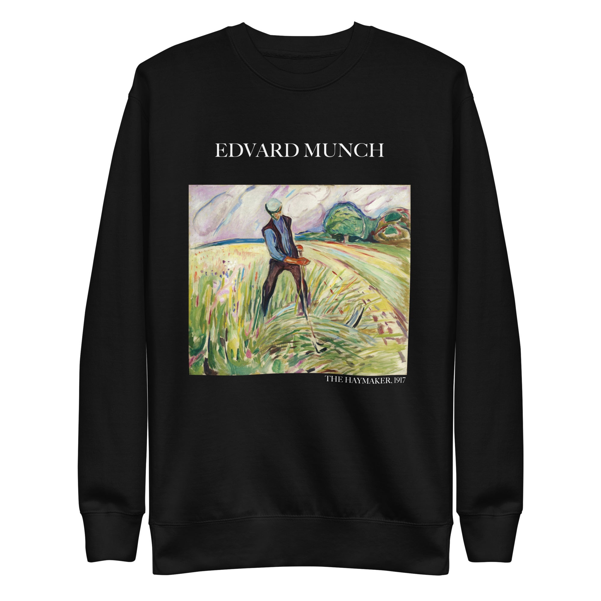 Sweatshirt mit berühmtem Gemälde „Der Heumacher“ von Edvard Munch, Premium-Unisex-Sweatshirt