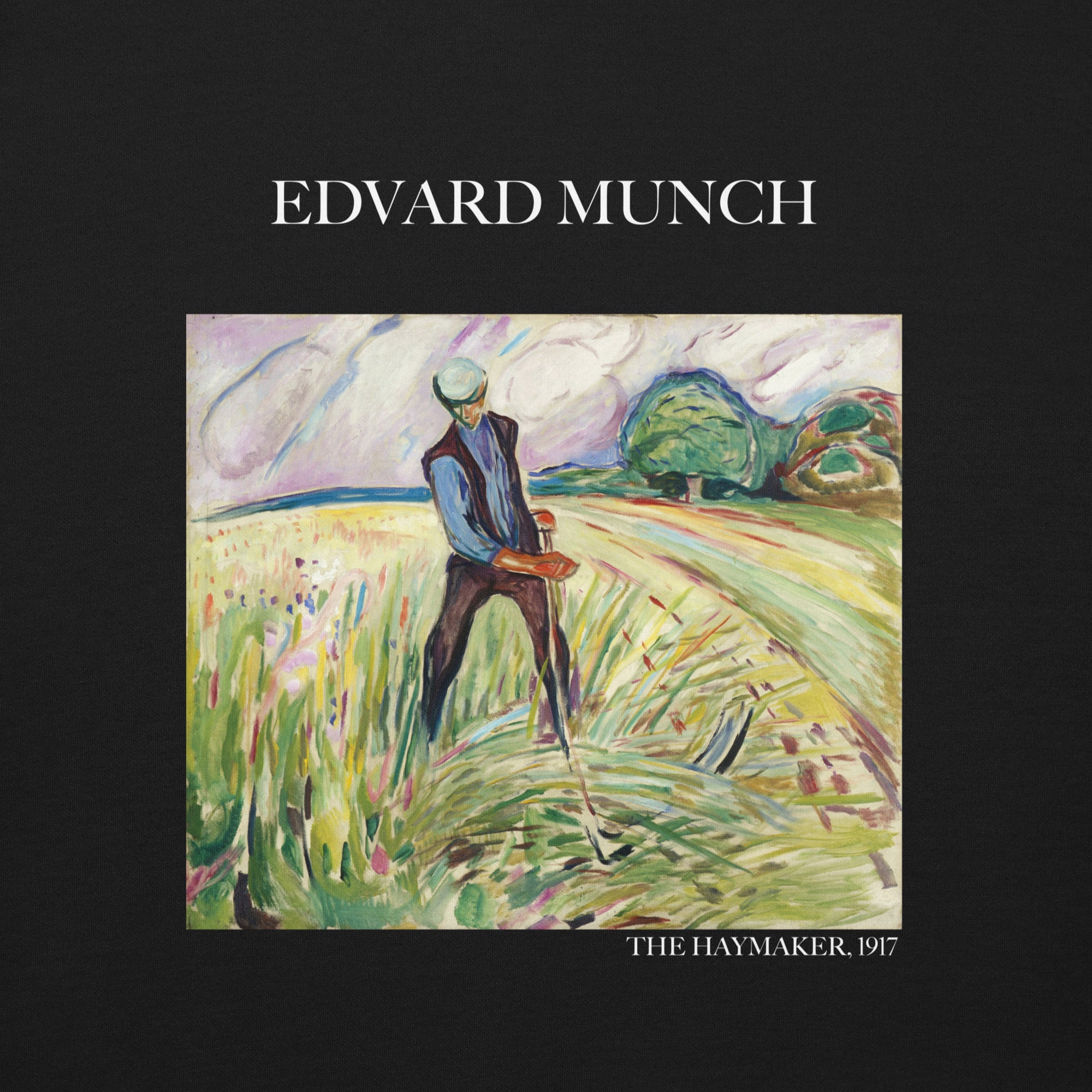 Sweatshirt mit berühmtem Gemälde „Der Heumacher“ von Edvard Munch, Premium-Unisex-Sweatshirt
