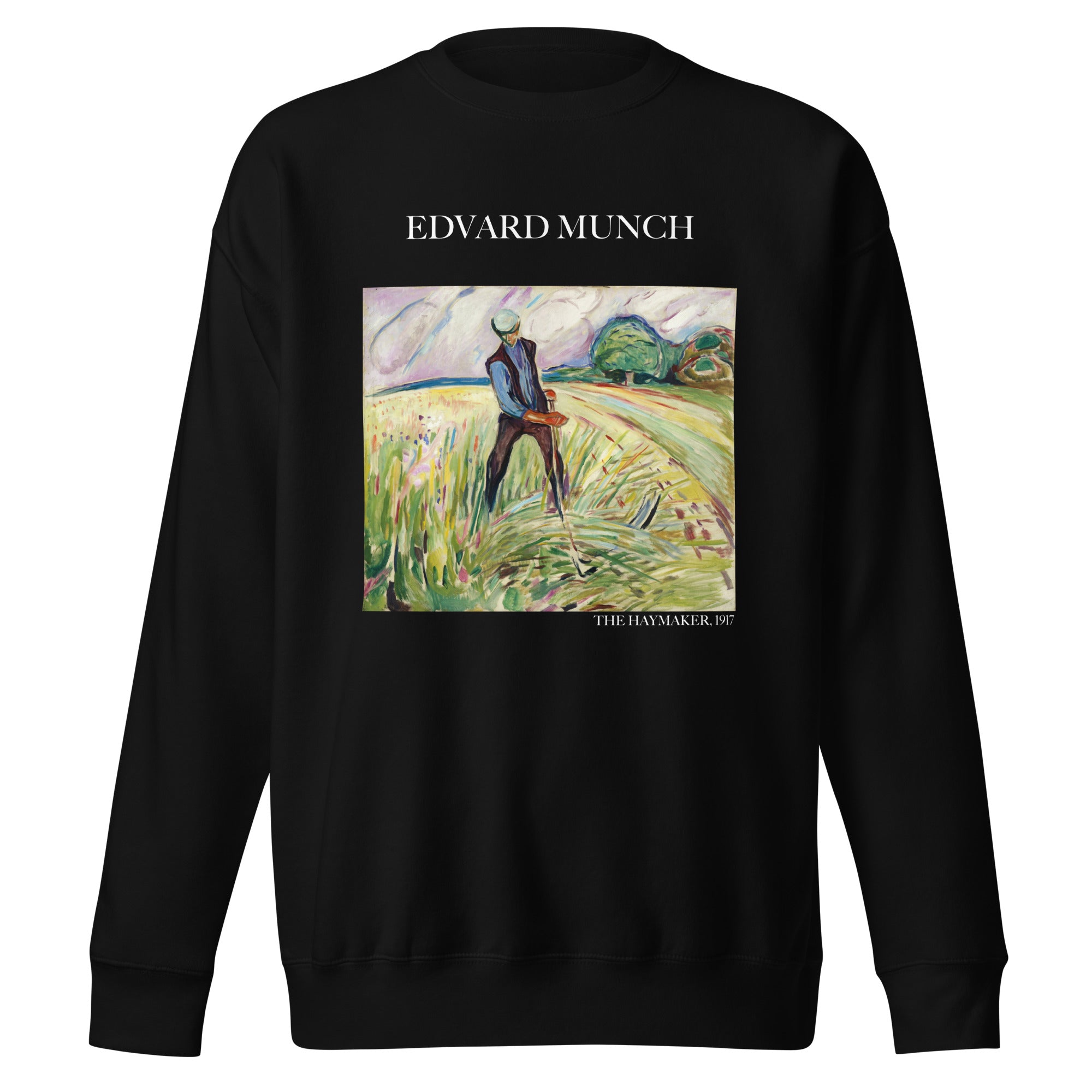 Sweatshirt mit berühmtem Gemälde „Der Heumacher“ von Edvard Munch, Premium-Unisex-Sweatshirt