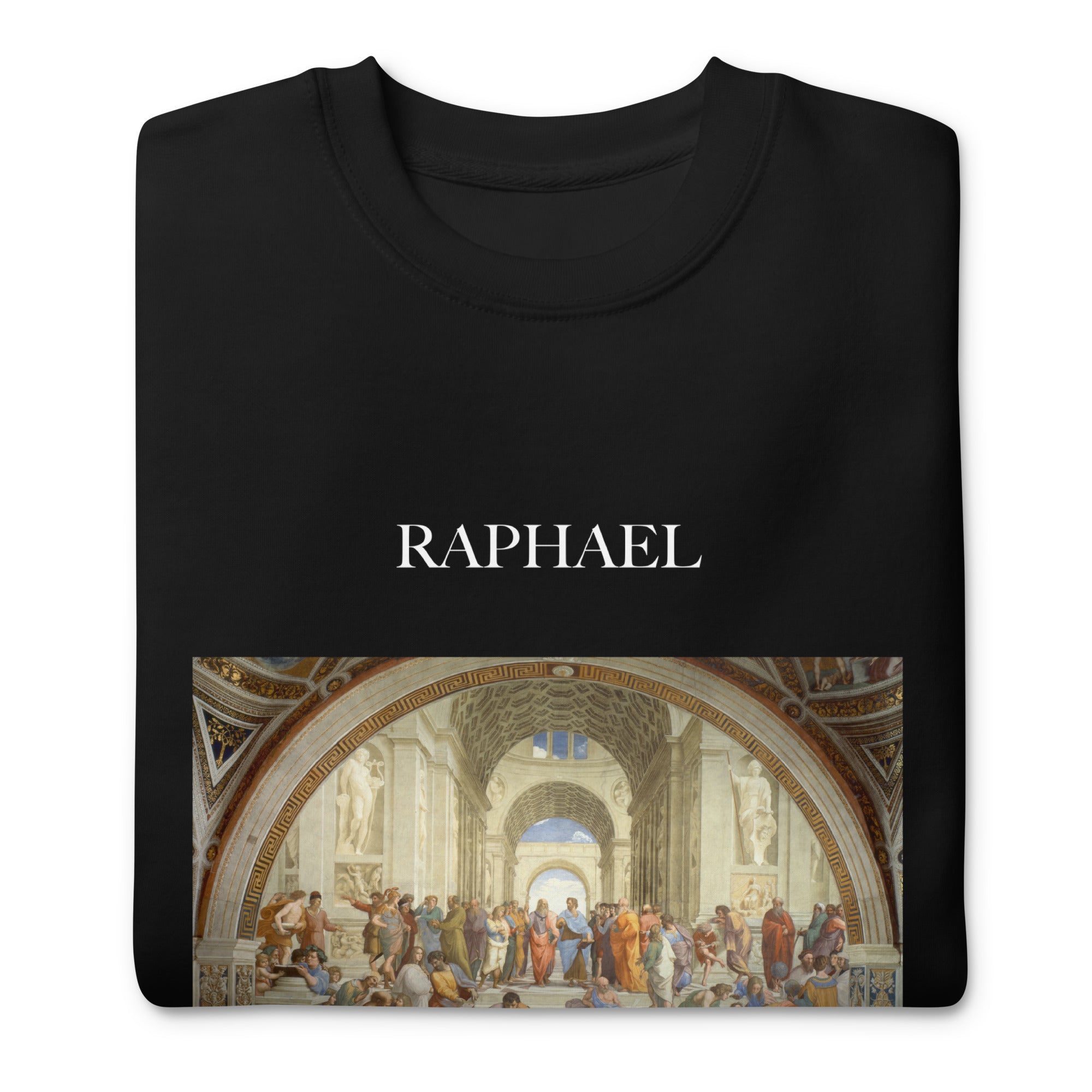 Sweatshirt mit berühmtem Gemälde „Die Schule von Athen“ von Raphael | Premium-Sweatshirt für Unisex