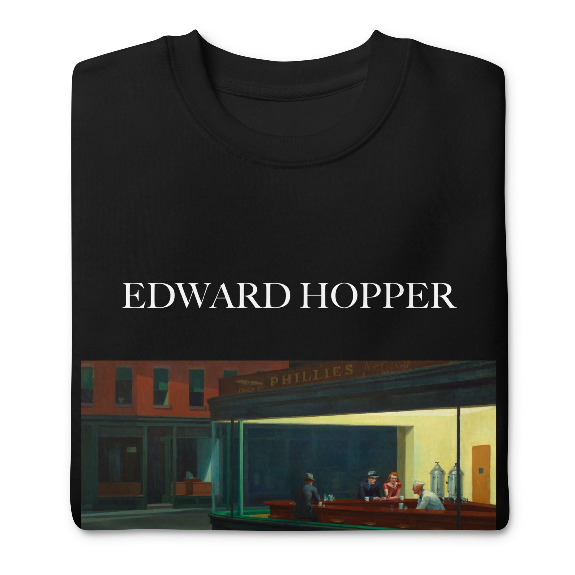 Sweatshirt mit berühmtem Gemälde „Nighthawks“ von Edward Hopper | Premium-Sweatshirt für Unisex