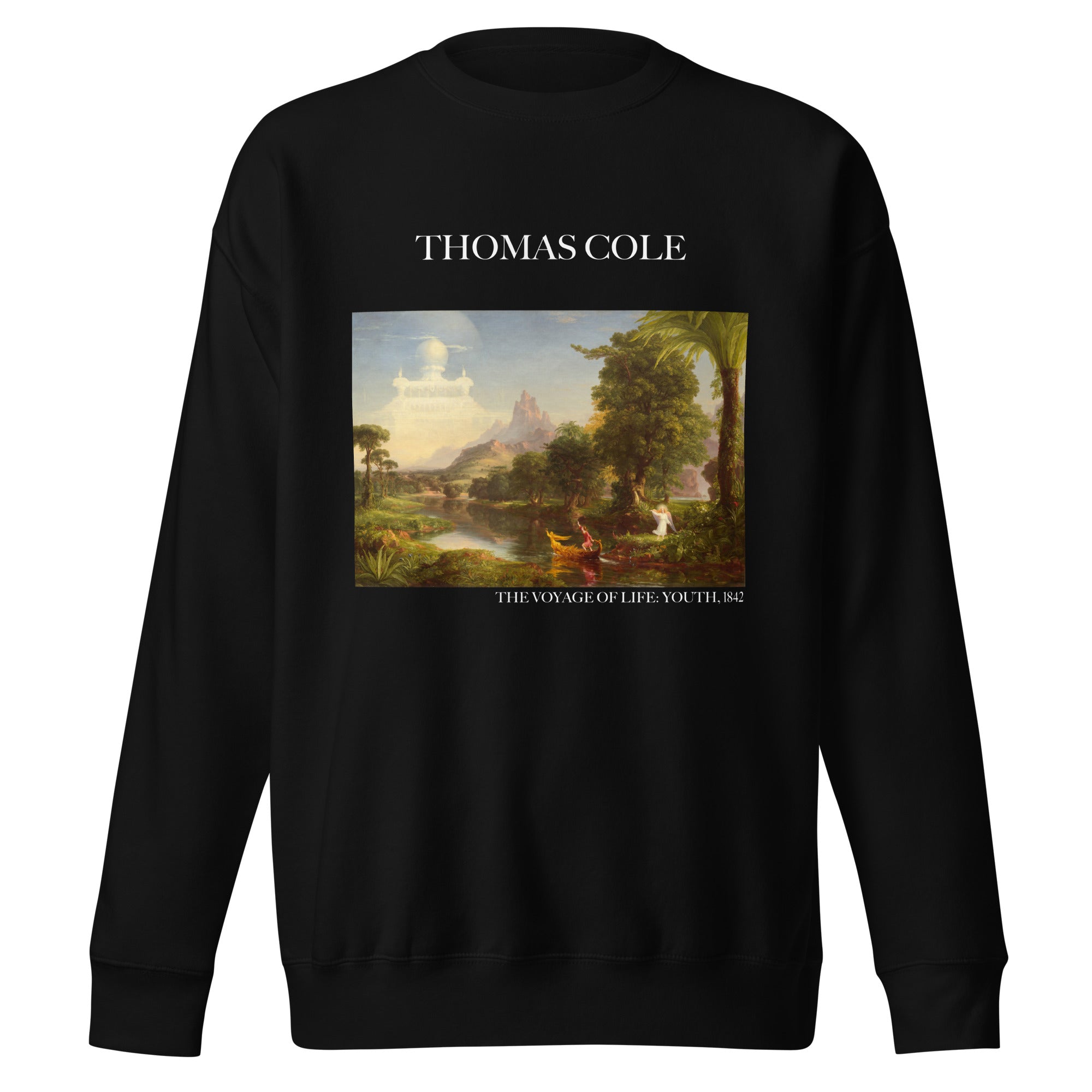 Sweatshirt mit berühmtem Gemälde „The Voyage of Life: Youth“ von Thomas Cole | Premium-Sweatshirt für Unisex