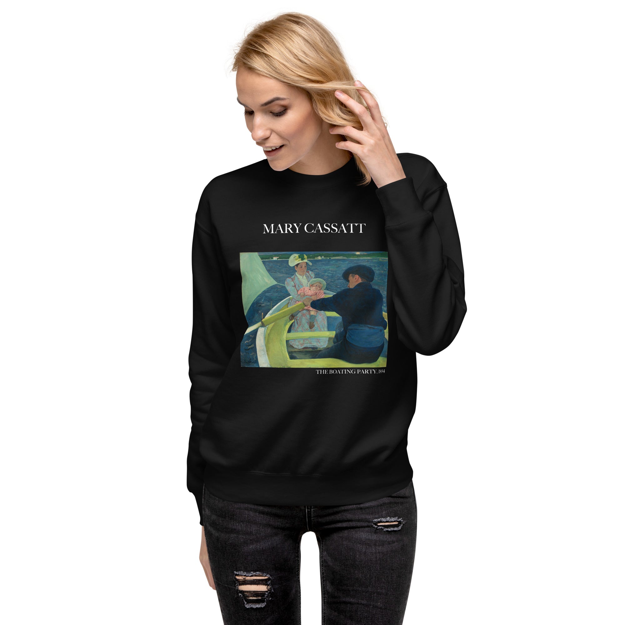 Sweatshirt mit berühmtem Gemälde „The Boating Party“ von Mary Cassatt | Premium-Sweatshirt für Unisex