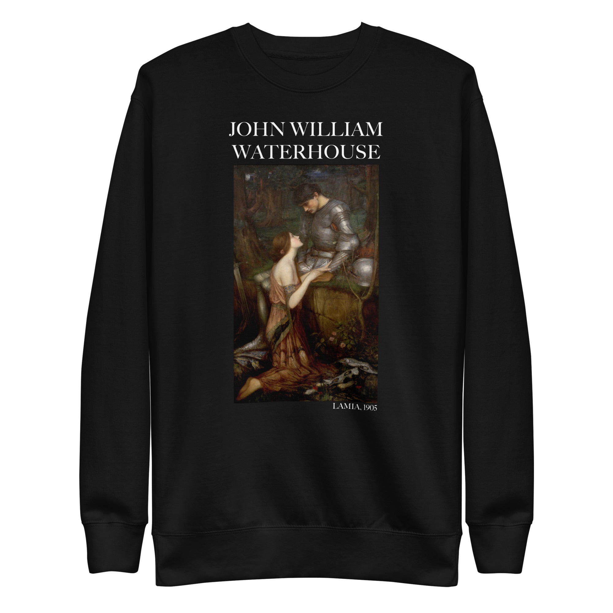 Sweatshirt mit berühmtem Gemälde „Lamia“ von John William Waterhouse, Premium-Unisex-Sweatshirt