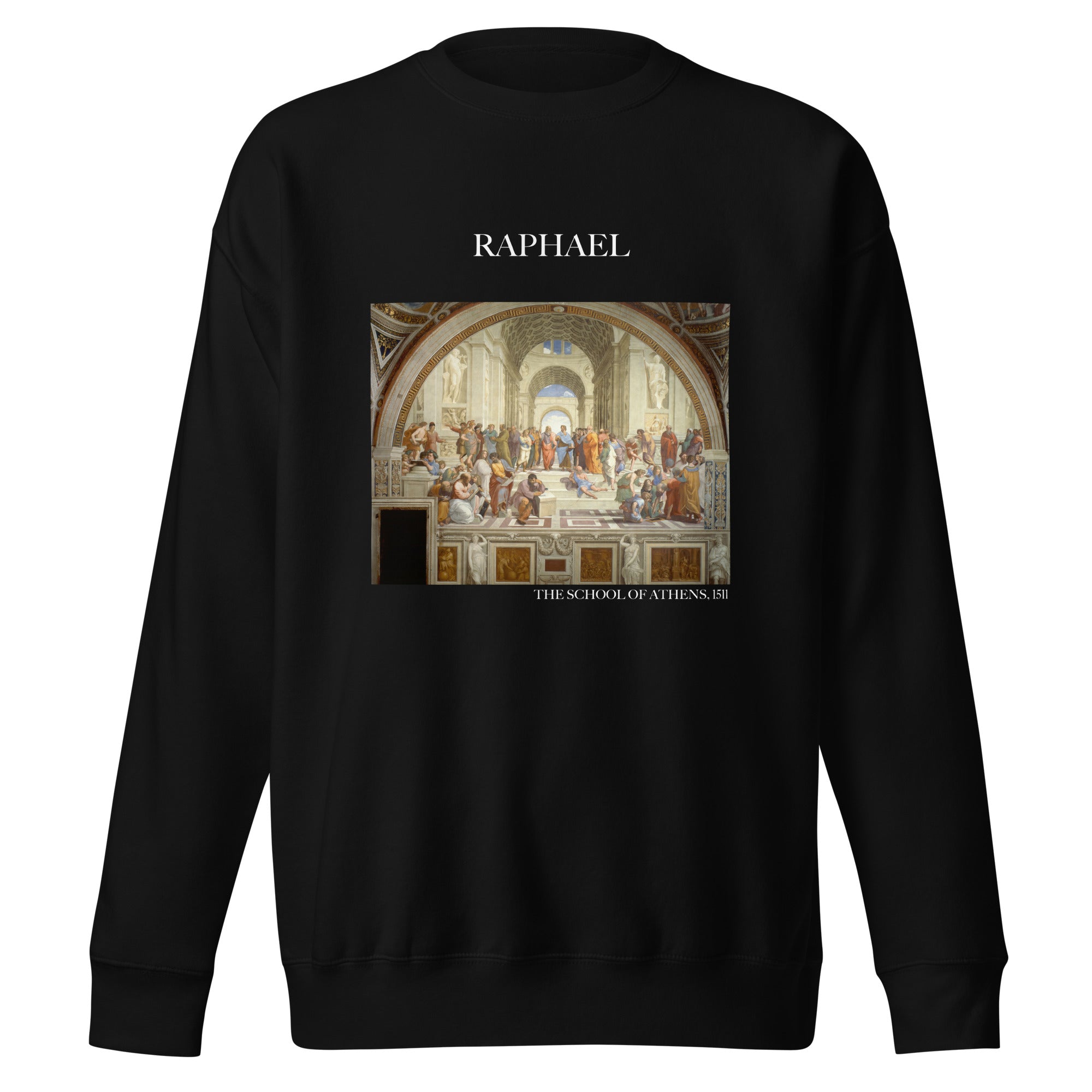 Sweatshirt mit berühmtem Gemälde „Die Schule von Athen“ von Raphael | Premium-Sweatshirt für Unisex