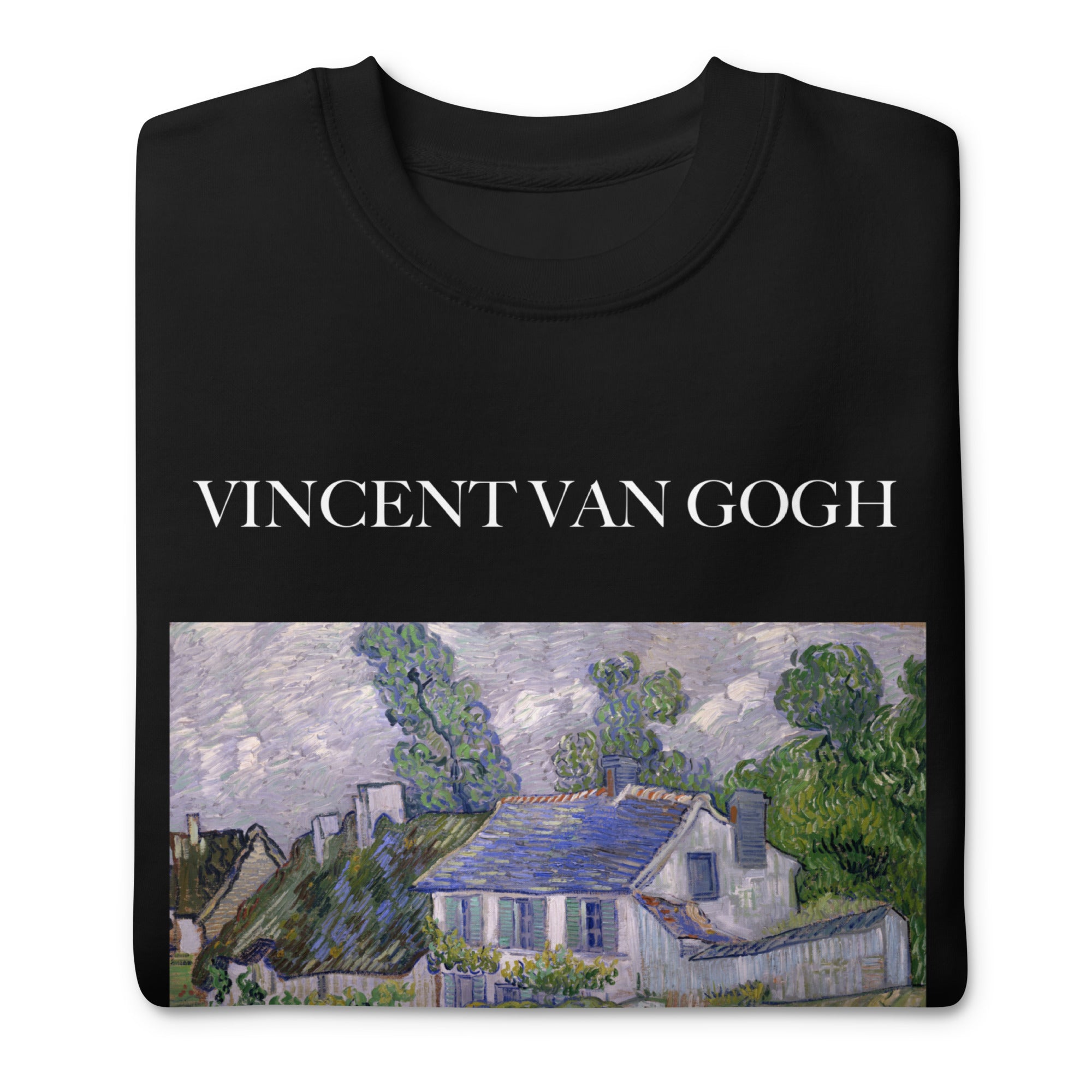 Sweatshirt mit berühmtem Gemälde „Häuser bei Auvers“ von Vincent van Gogh | Premium-Sweatshirt für Unisex