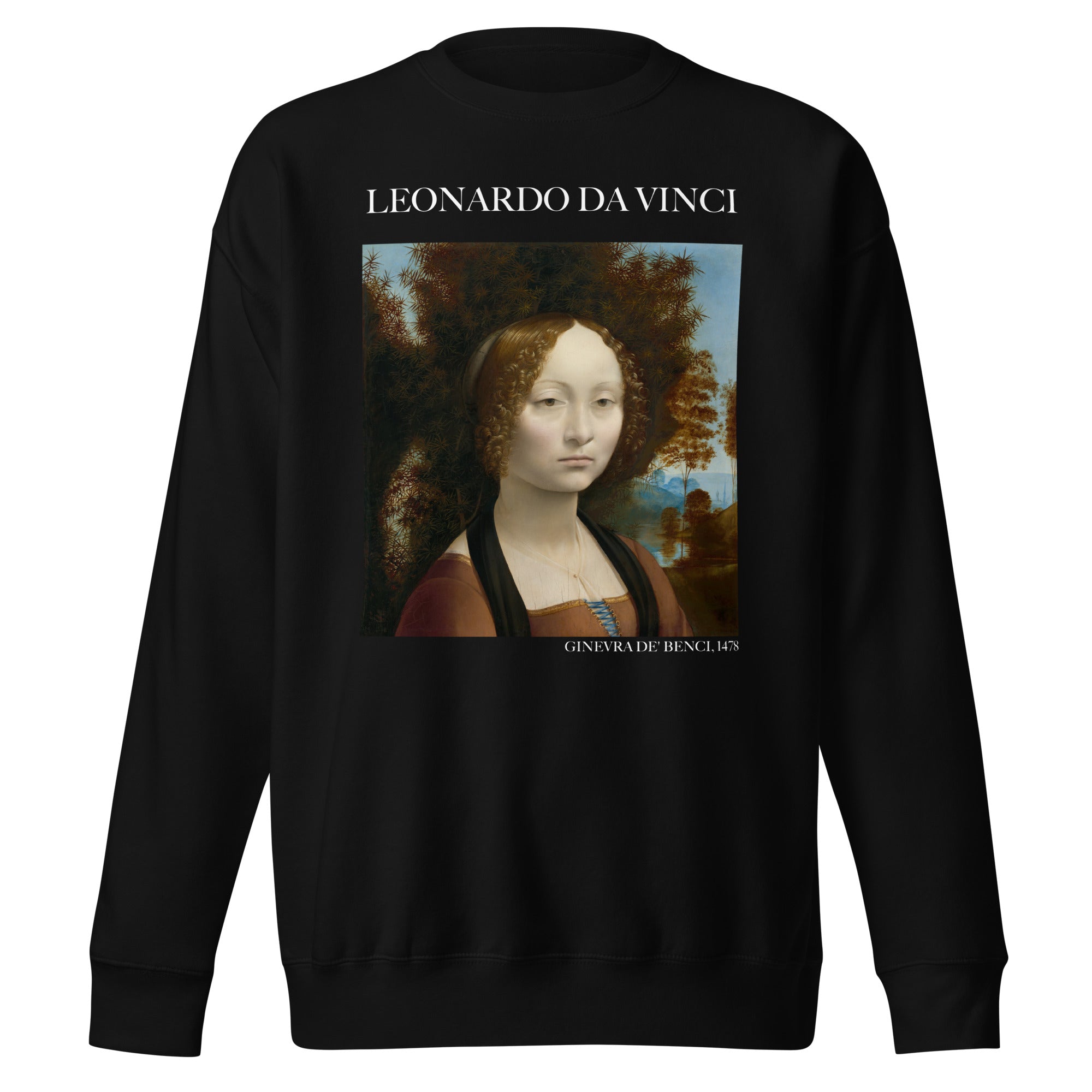 Sweatshirt mit berühmtem Gemälde „Ginevra de‘ Benci“ von Leonardo da Vinci, Premium-Unisex-Sweatshirt