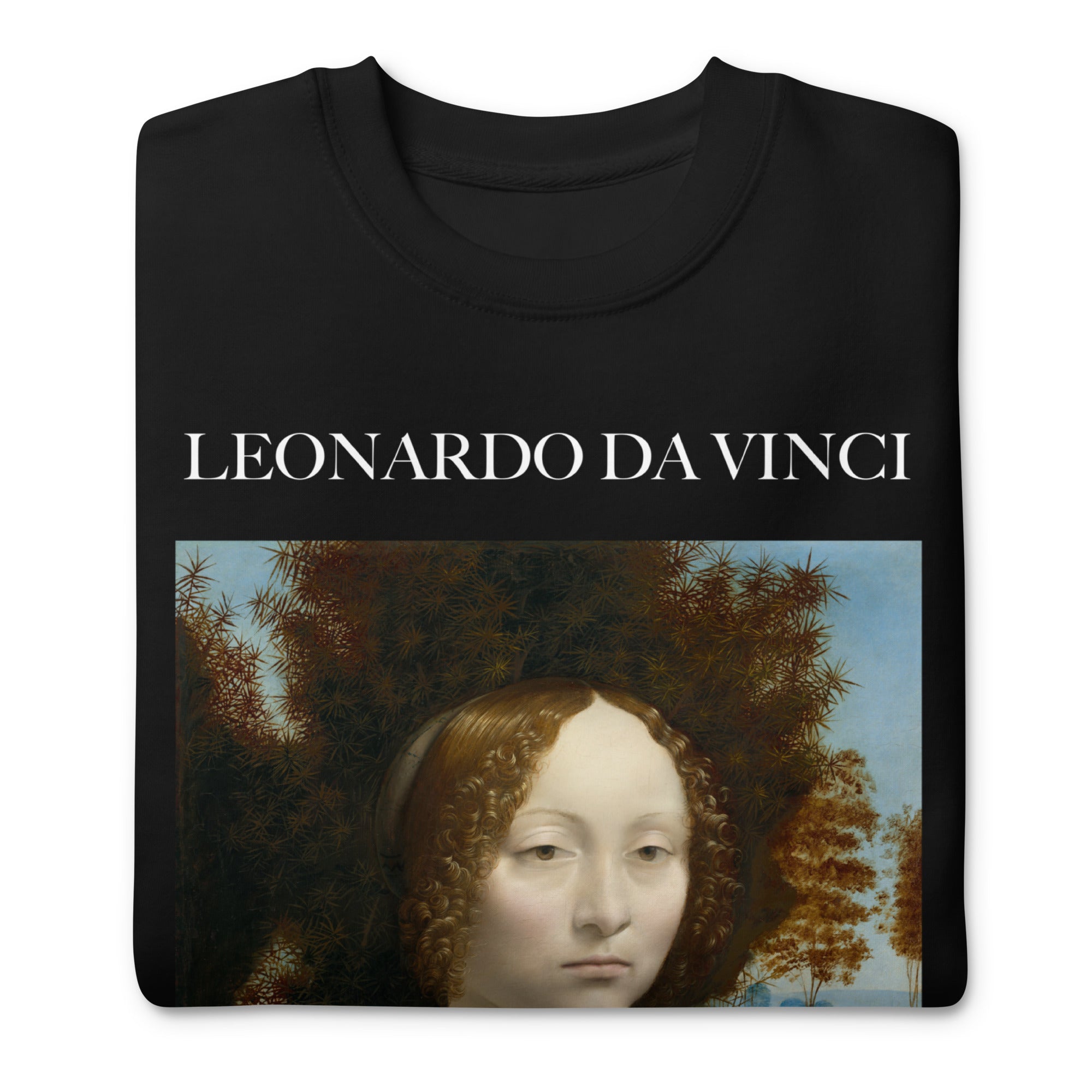 Sweatshirt mit berühmtem Gemälde „Ginevra de‘ Benci“ von Leonardo da Vinci, Premium-Unisex-Sweatshirt