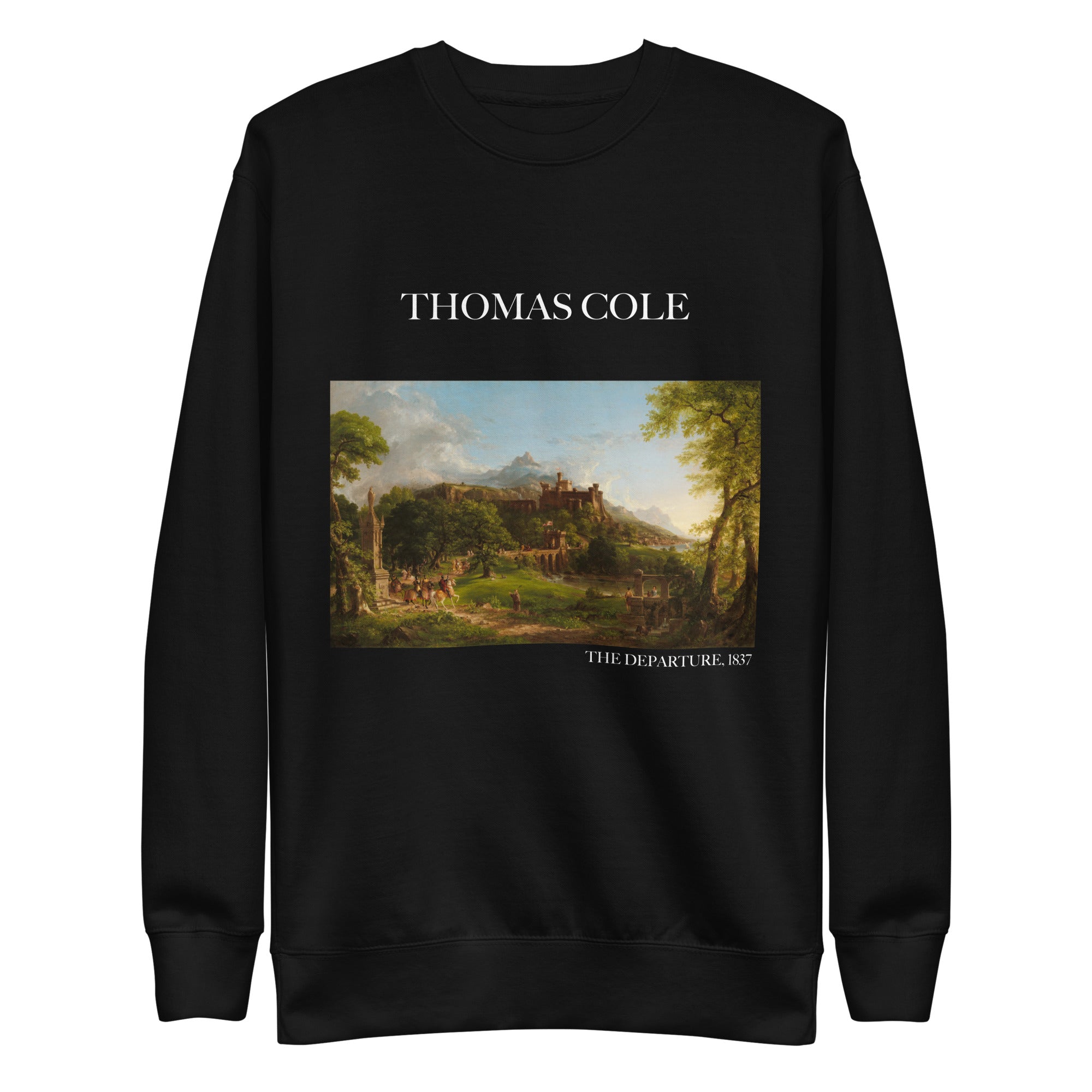 Sweatshirt mit berühmtem Gemälde „The Departure“ von Thomas Cole | Premium-Unisex-Sweatshirt