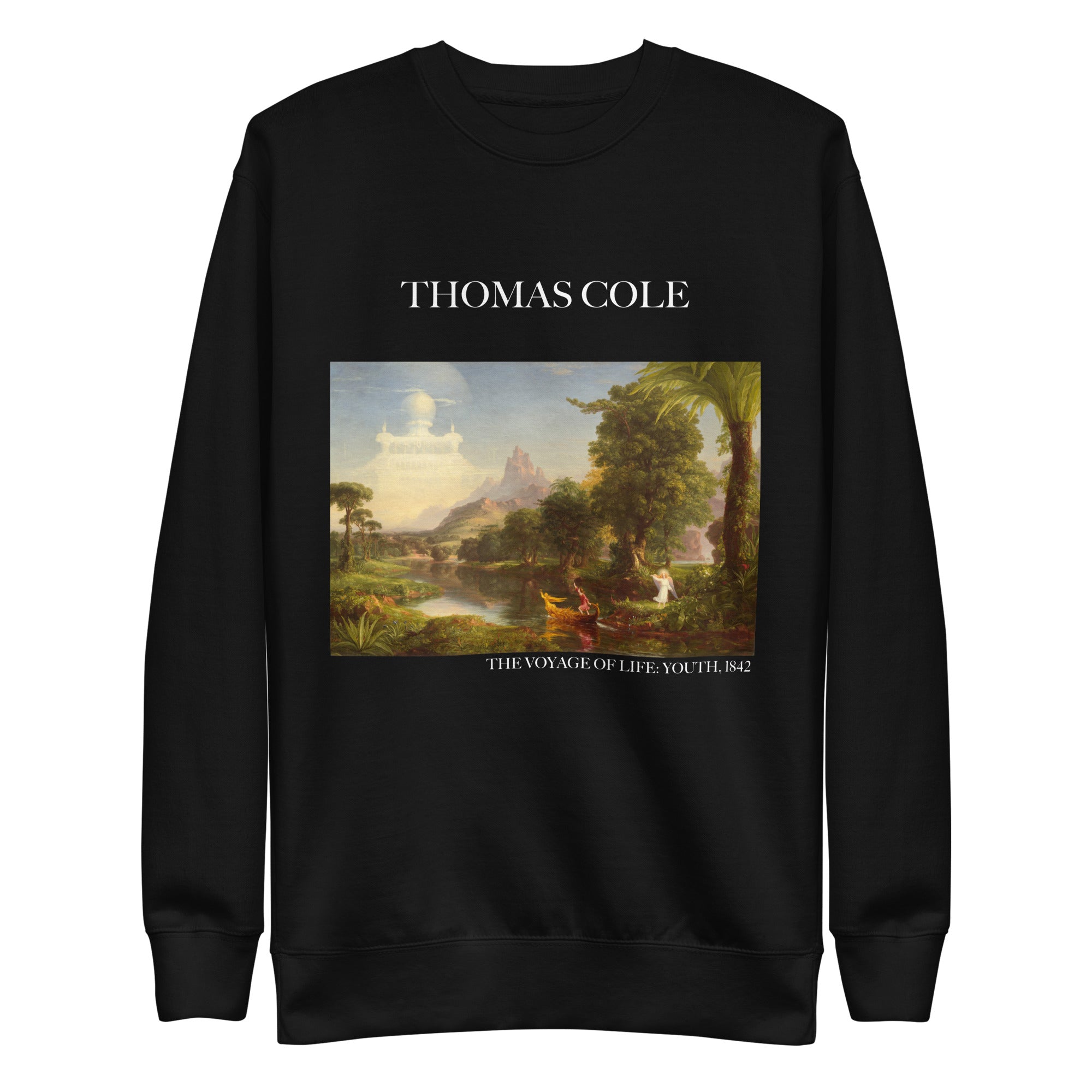 Sweatshirt mit berühmtem Gemälde „The Voyage of Life: Youth“ von Thomas Cole | Premium-Sweatshirt für Unisex