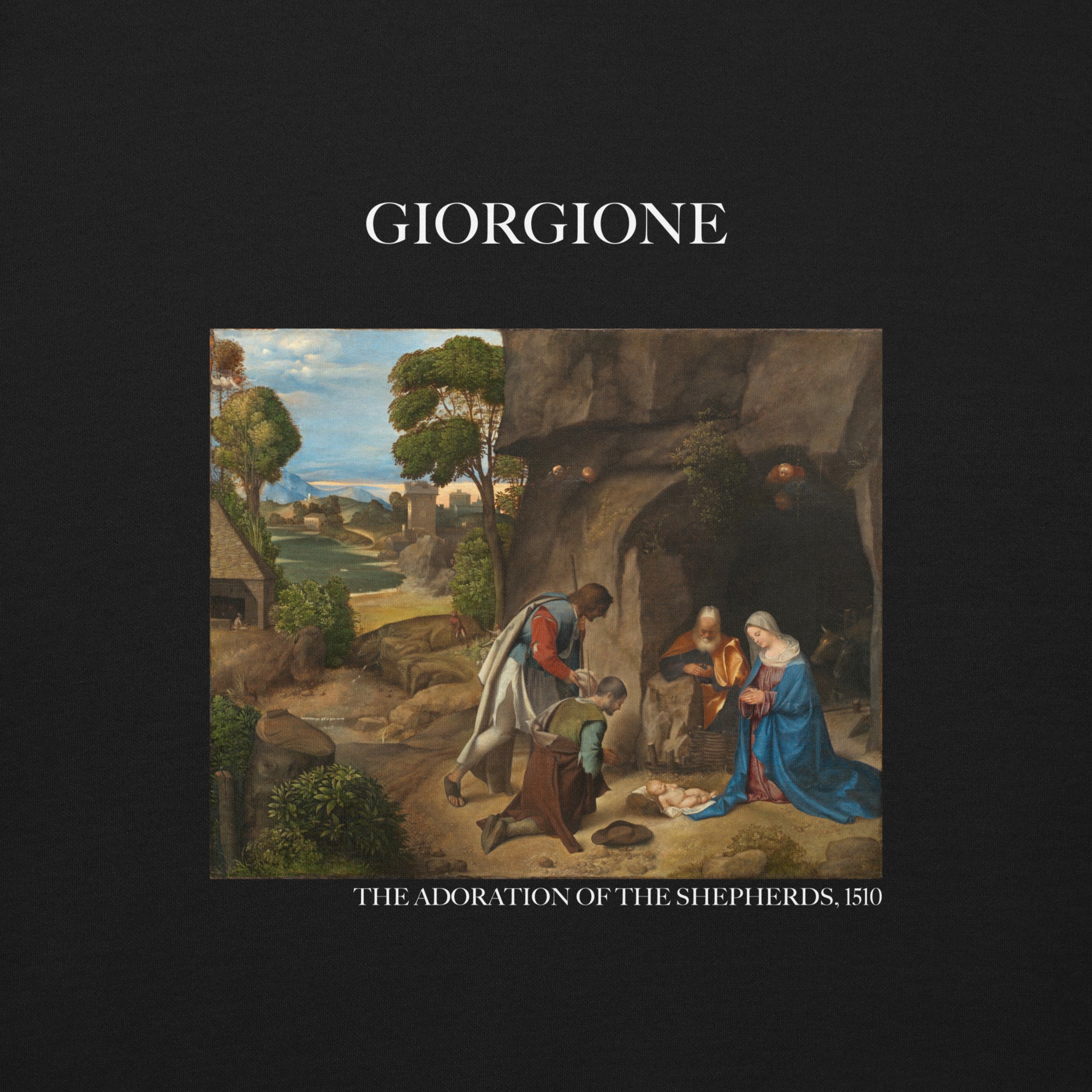 Giorgione 'The Adoration of the Shepherds' Famous Painting Sweatshirt | Unisex Premium Sweatshirt