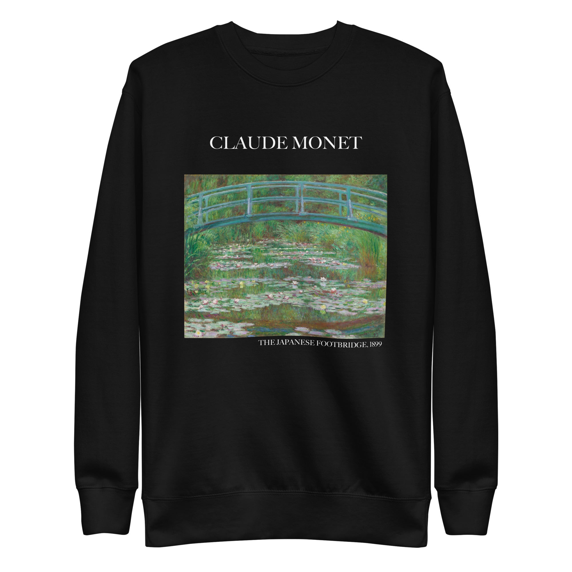 Claude Monet 'The Japanese Footbridge' Famous Painting Sweatshirt | Unisex Premium Sweatshirt
