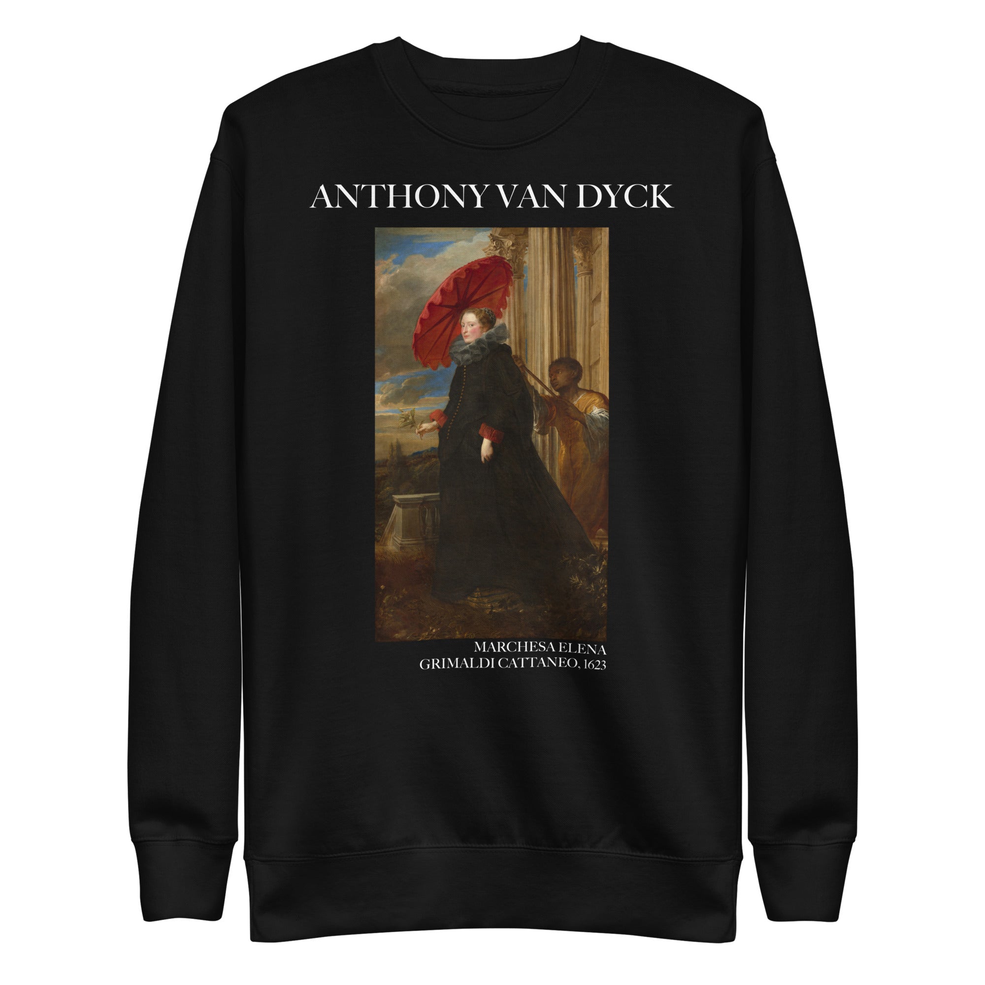 Sweatshirt mit berühmtem Gemälde „Marchesa Elena Grimaldi Cattaneo“ von Sir Anthony van Dyck | Premium-Unisex-Sweatshirt