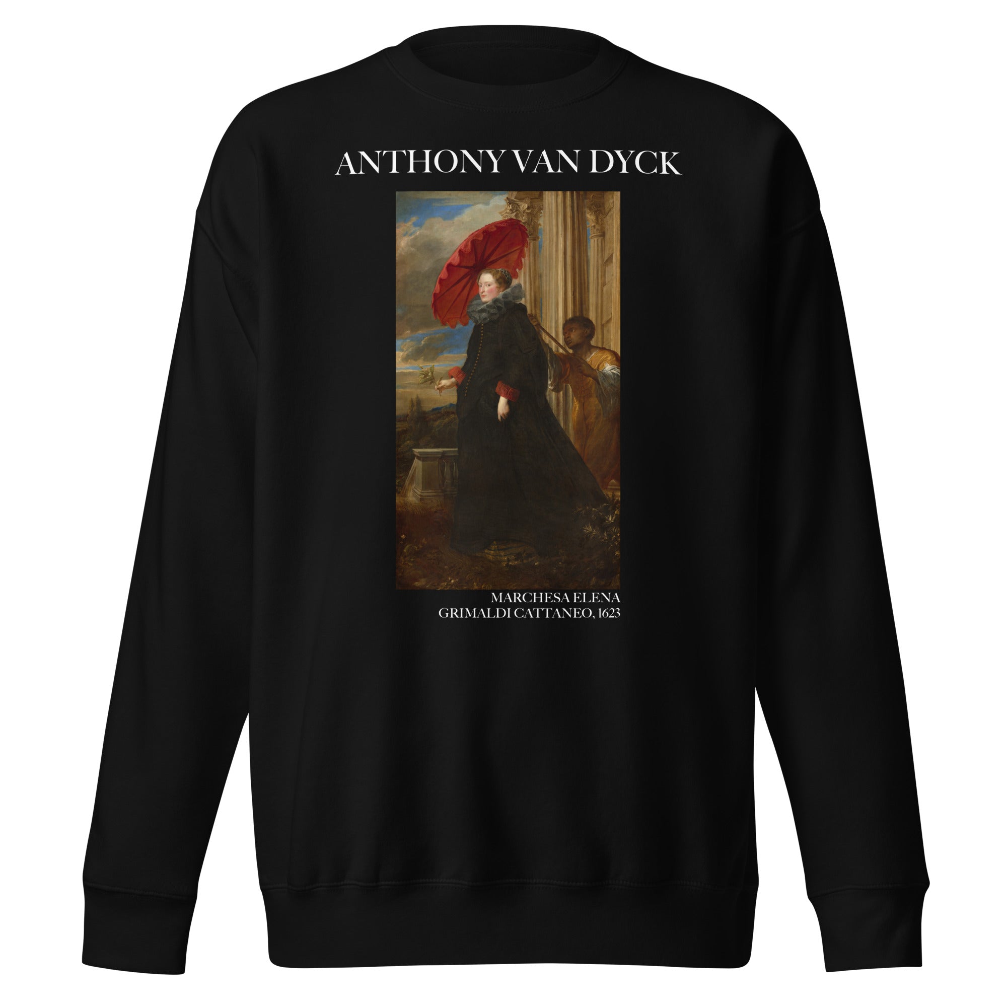 Sweatshirt mit berühmtem Gemälde „Marchesa Elena Grimaldi Cattaneo“ von Sir Anthony van Dyck | Premium-Unisex-Sweatshirt