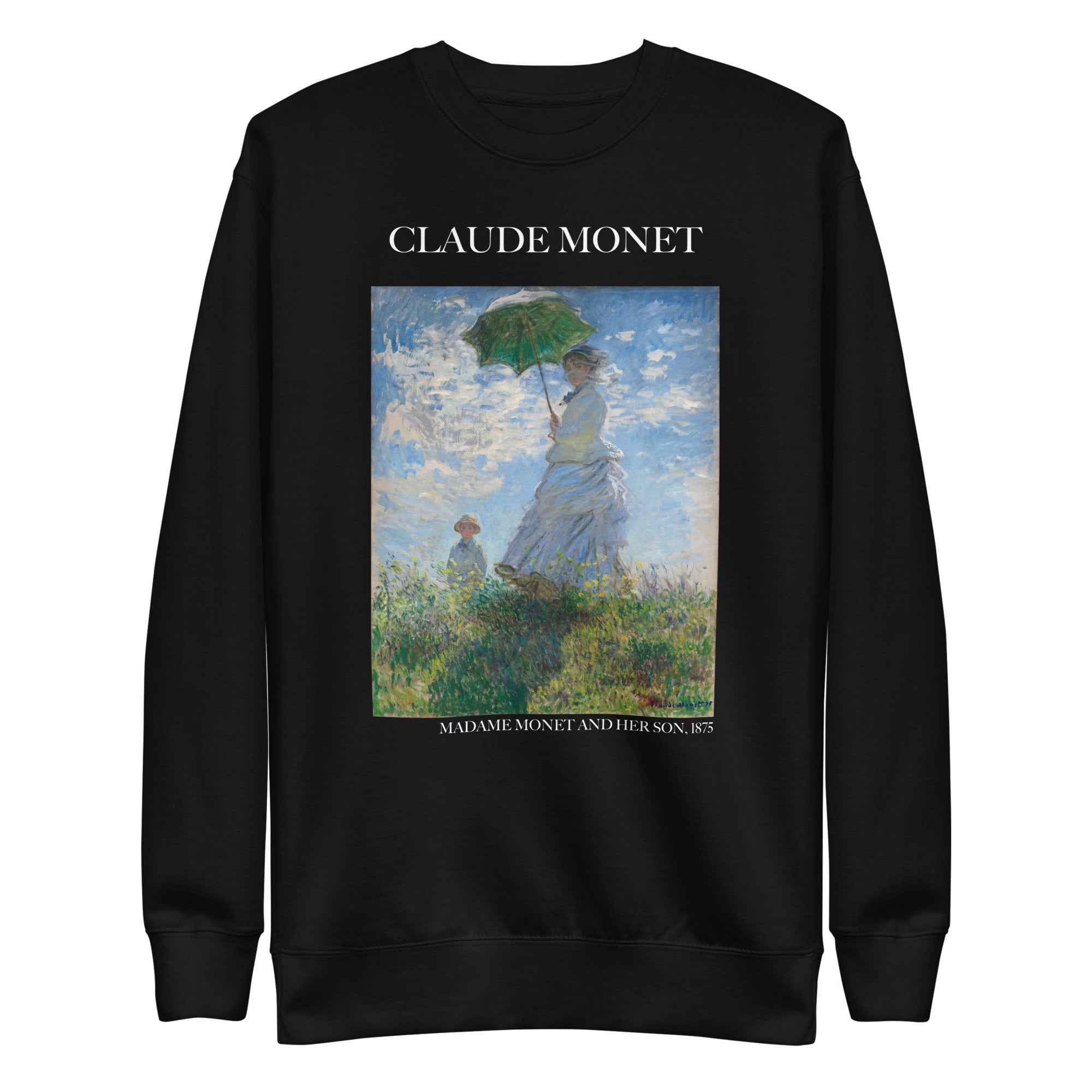 Sweatshirt „Madame Monet und ihr Sohn“ von Claude Monet, berühmtes Gemälde, Unisex, Premium-Sweatshirt