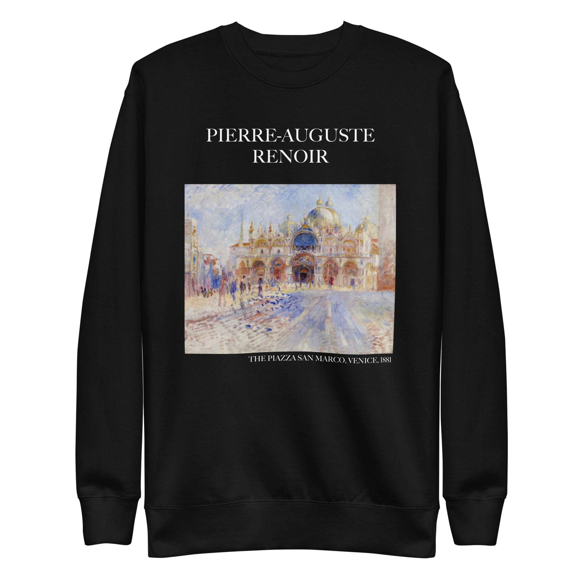 Sweatshirt mit berühmtem Gemälde „Der Markusplatz, Venedig“ von Pierre-Auguste Renoir | Premium-Unisex-Sweatshirt