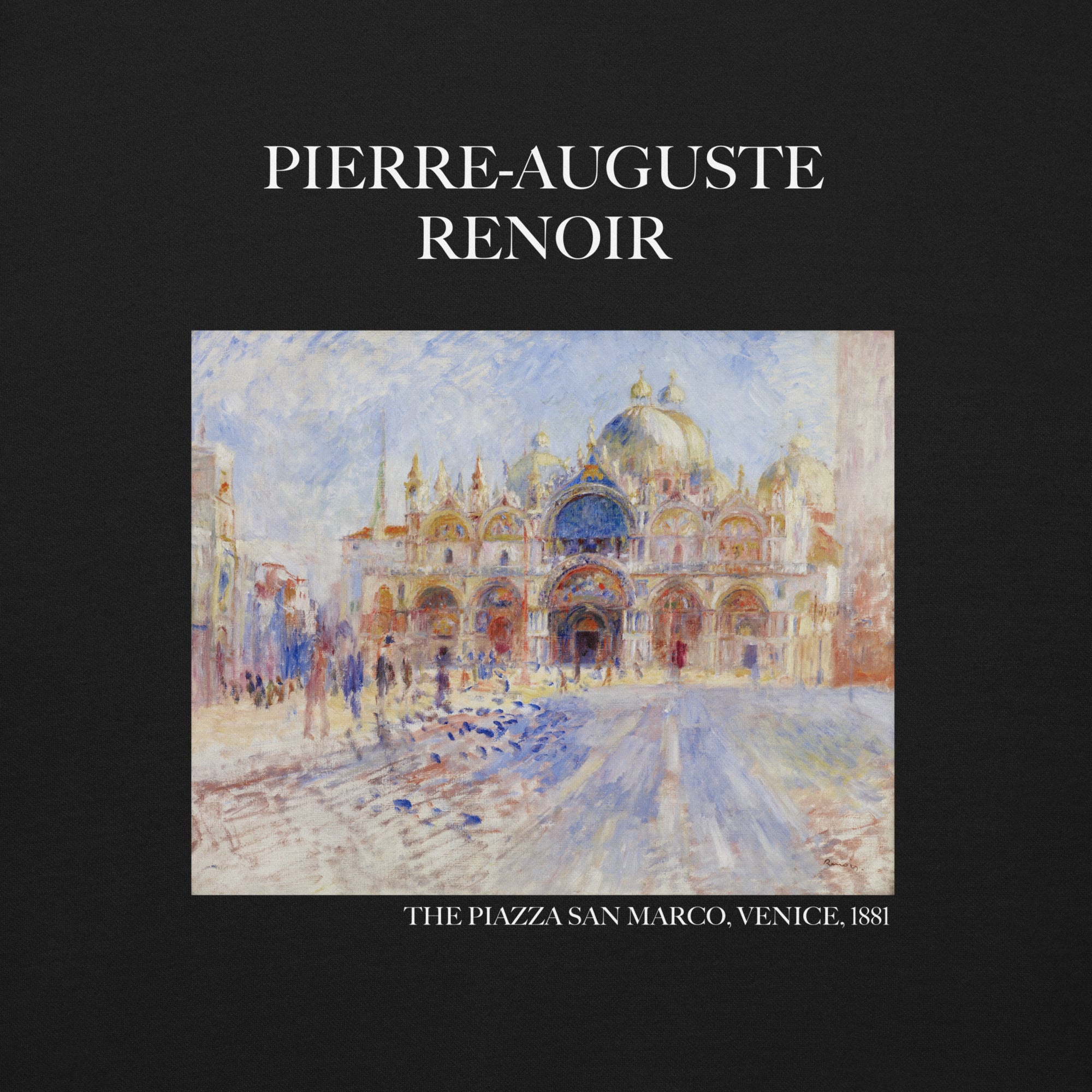 Sweatshirt mit berühmtem Gemälde „Der Markusplatz, Venedig“ von Pierre-Auguste Renoir | Premium-Unisex-Sweatshirt