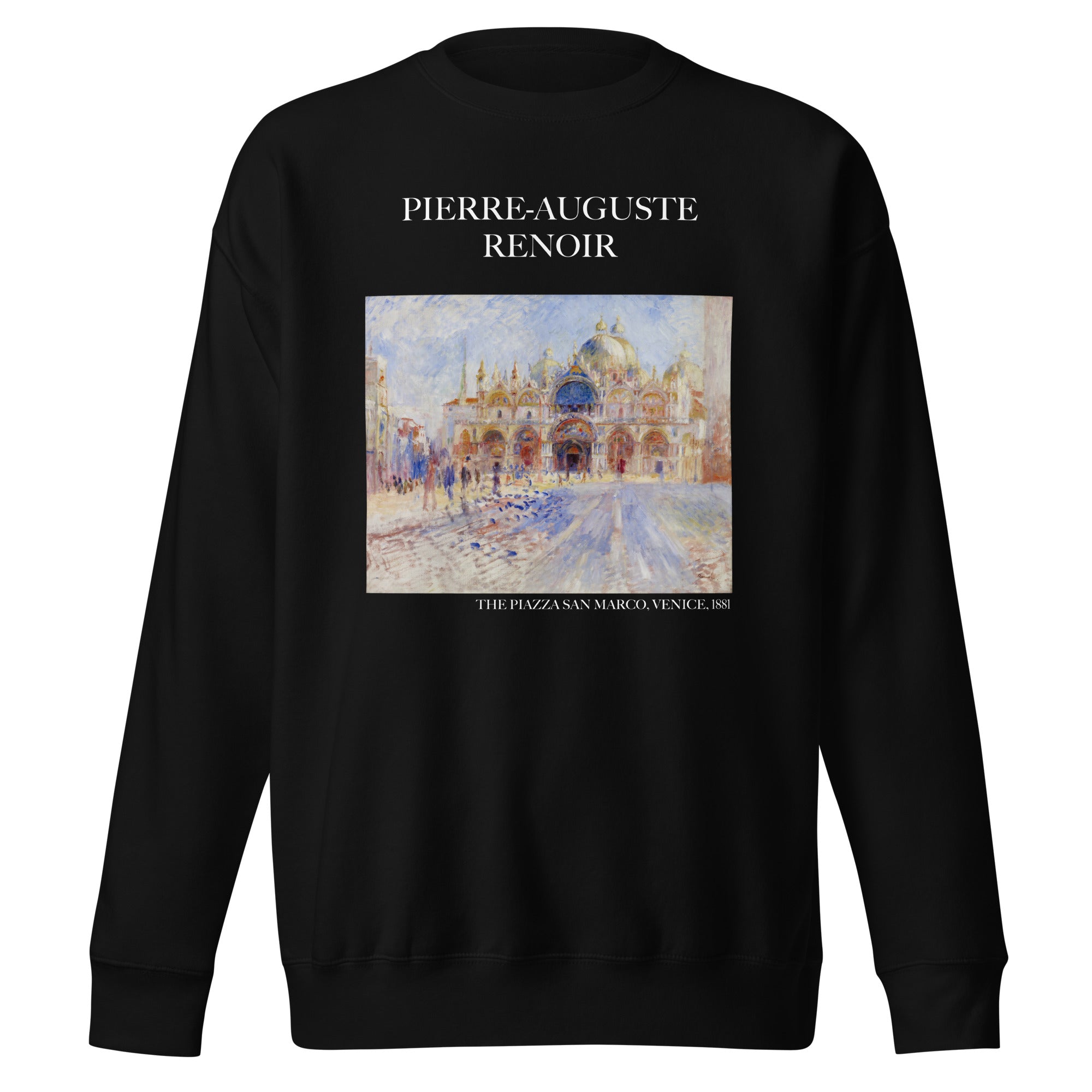 Pierre-Auguste Renoir 'The Piazza San Marco, Venice' Famous Painting Sweatshirt | Unisex Premium Sweatshirt