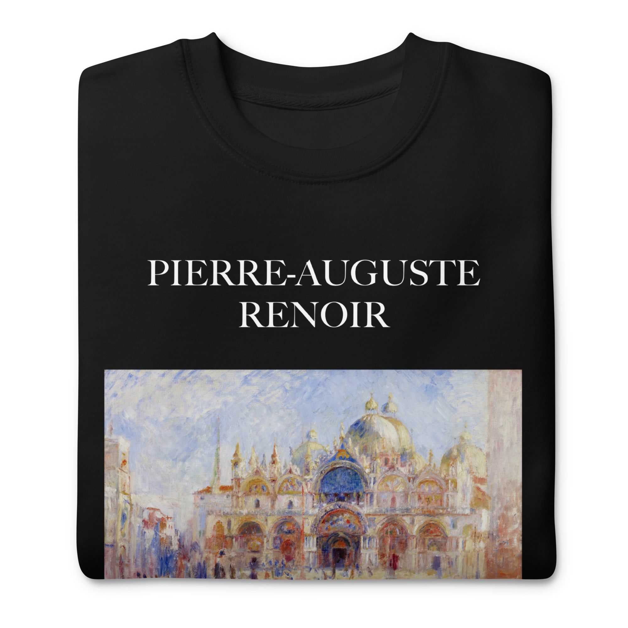 Pierre-Auguste Renoir 'The Piazza San Marco, Venice' Famous Painting Sweatshirt | Unisex Premium Sweatshirt