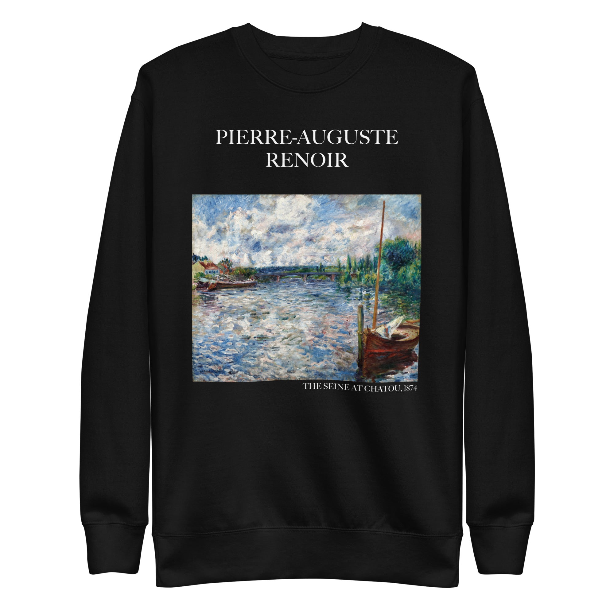 Sweatshirt mit berühmtem Gemälde „Die Seine bei Chatou“ von Pierre-Auguste Renoir | Premium-Sweatshirt für Unisex