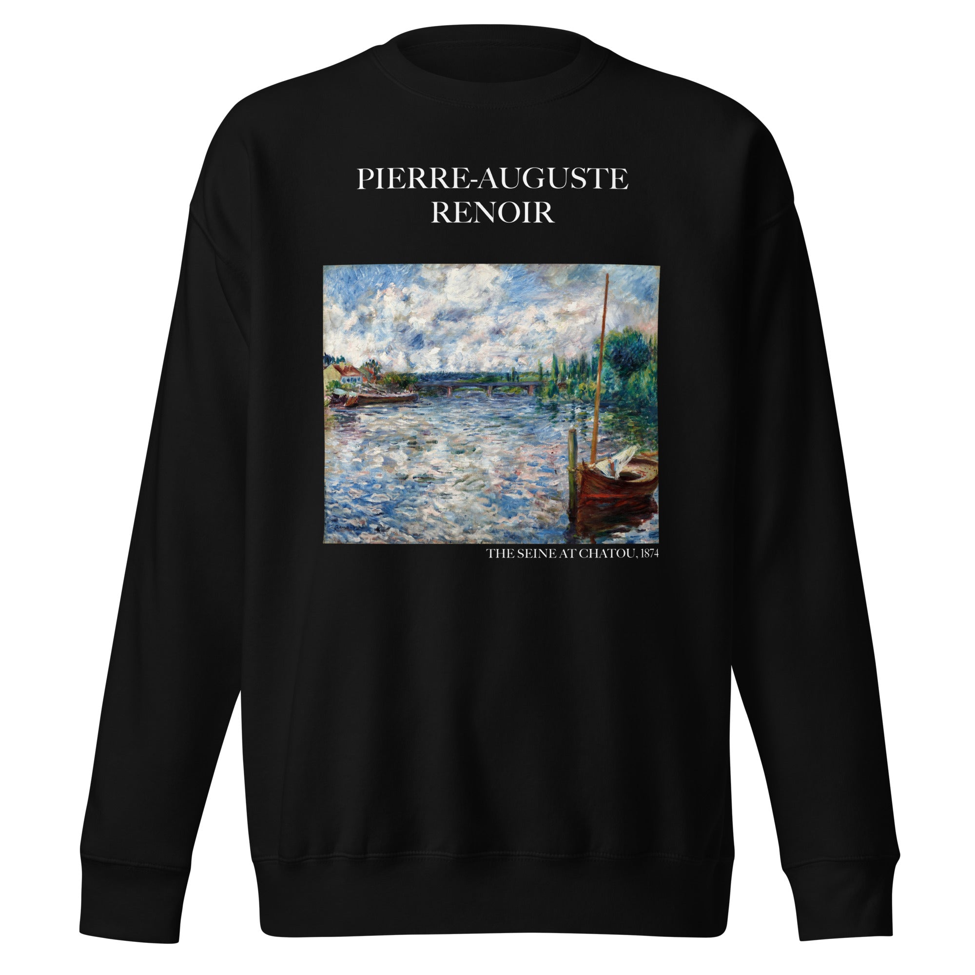 Sweatshirt mit berühmtem Gemälde „Die Seine bei Chatou“ von Pierre-Auguste Renoir | Premium-Sweatshirt für Unisex