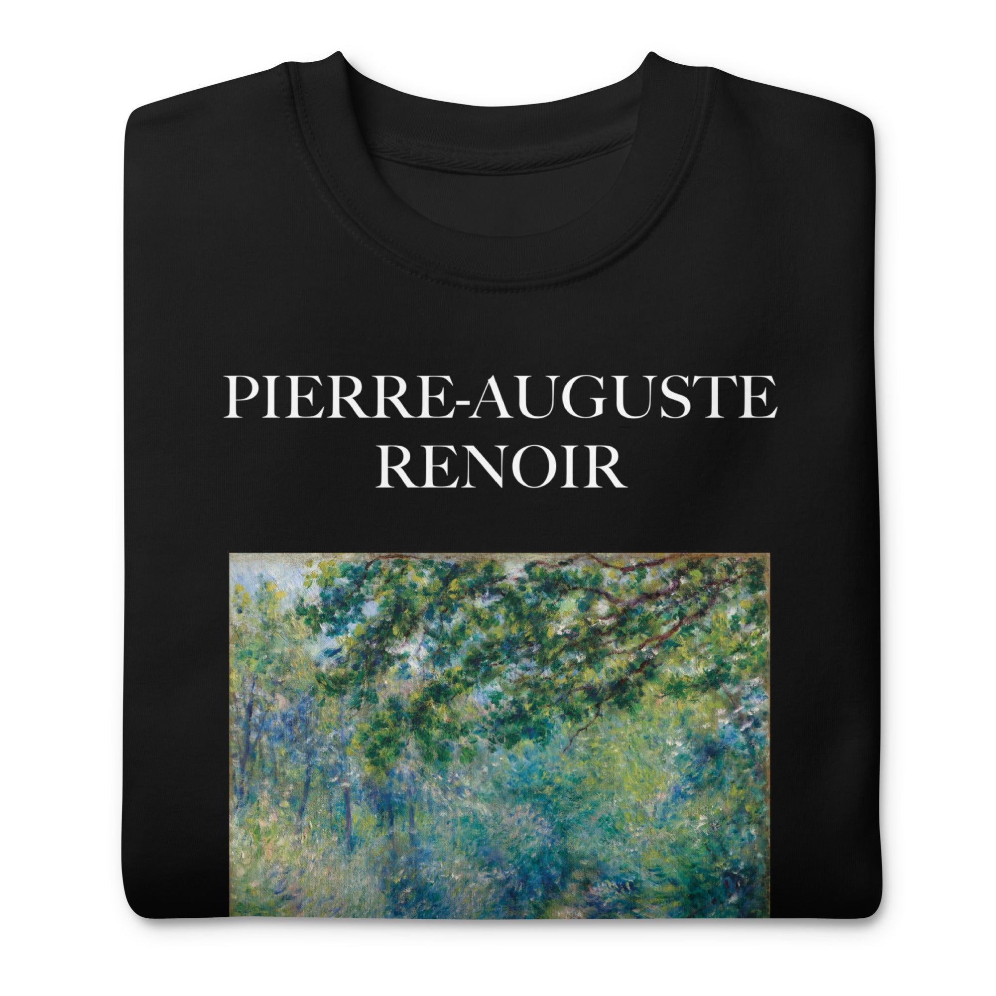 Sweatshirt mit berühmtem Gemälde „Pfad im Wald“ von Pierre-Auguste Renoir | Premium-Sweatshirt für Unisex