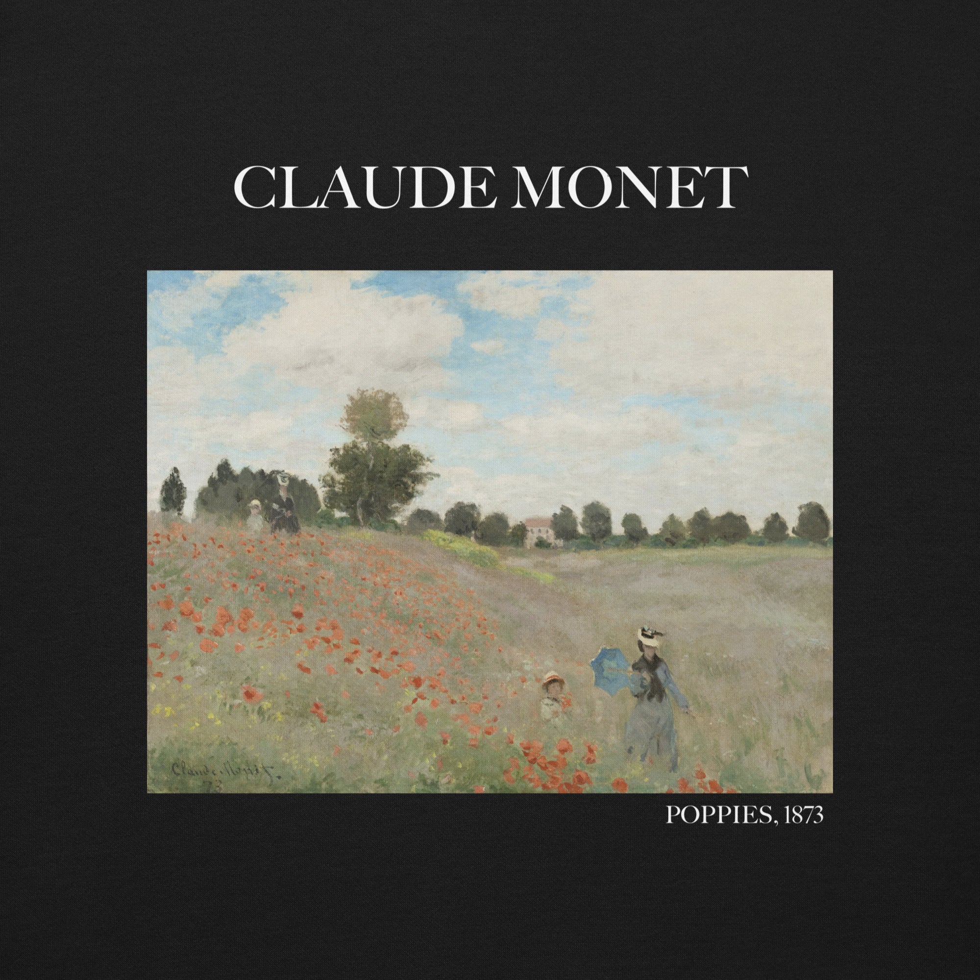Sweatshirt „Mohnblumen“ von Claude Monet, berühmtes Gemälde, Unisex, Premium-Sweatshirt